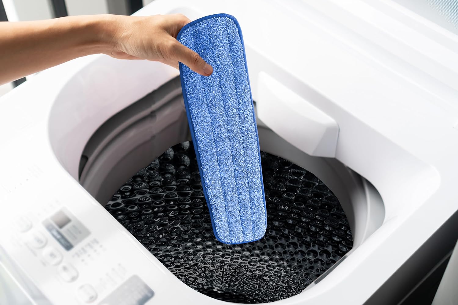 18 Microfiber Mop Pads - Hook and Loop Washable 12 Pack