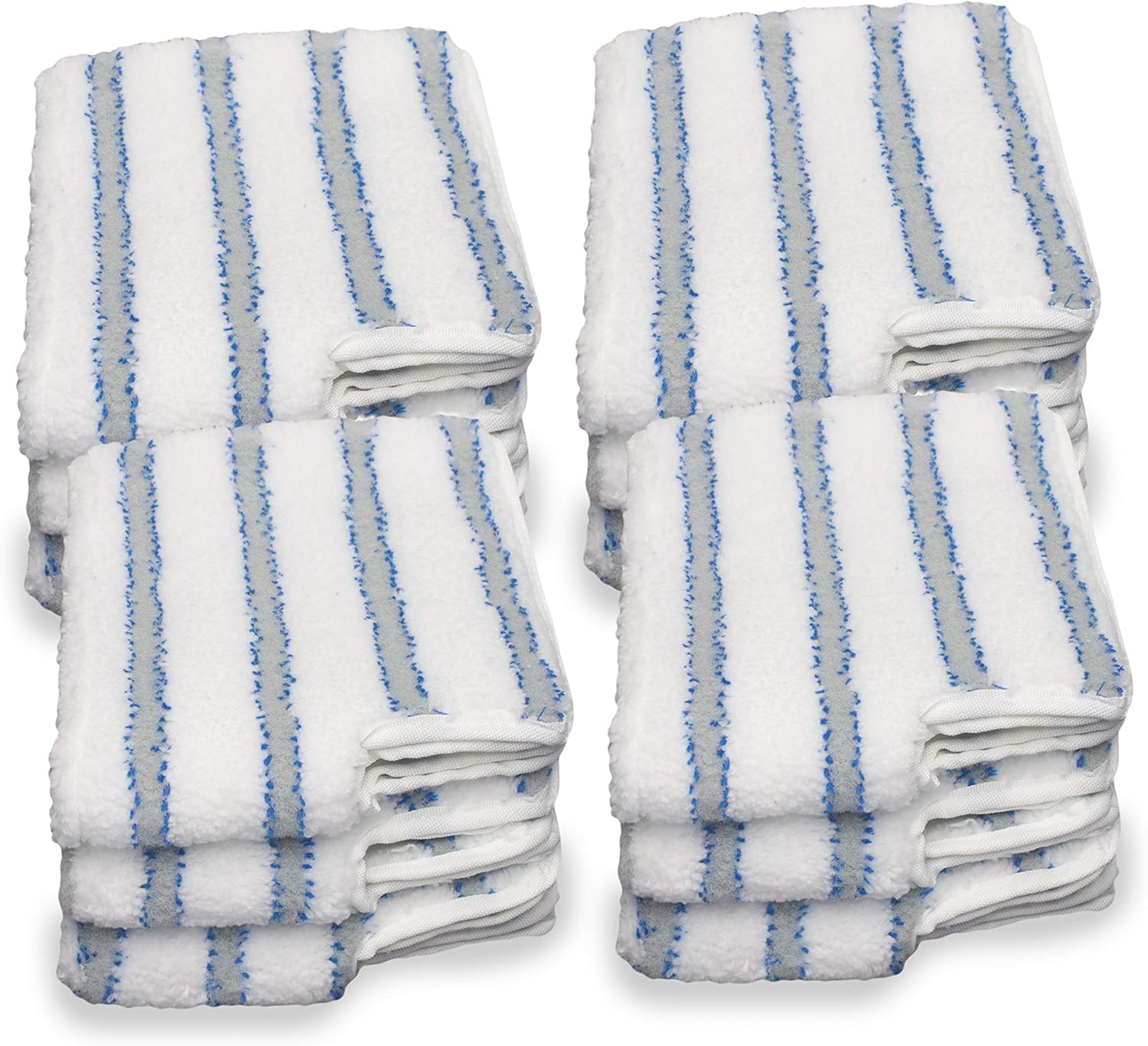 LTWHOME Dual-Sided Microfiber Scrub Mop Pads - Pack of 12