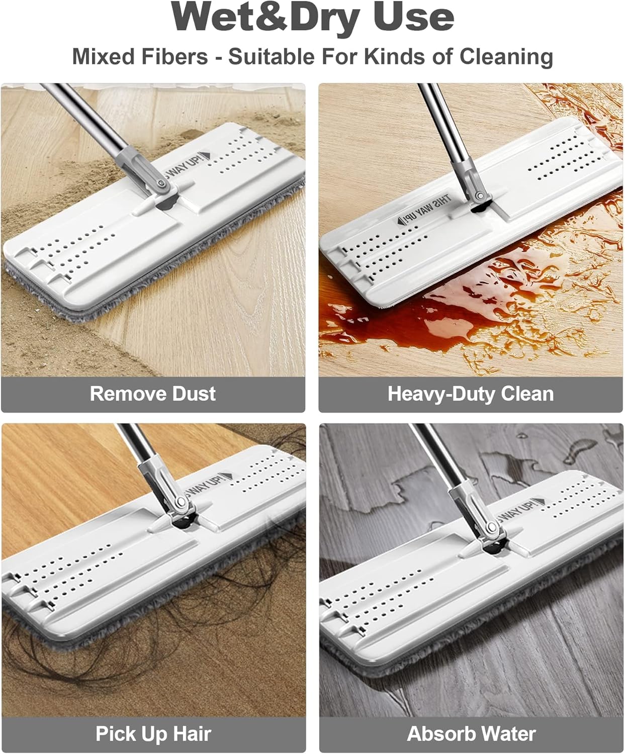 JOYMOOP Microfiber Mop Pads Replacement 6 Pack