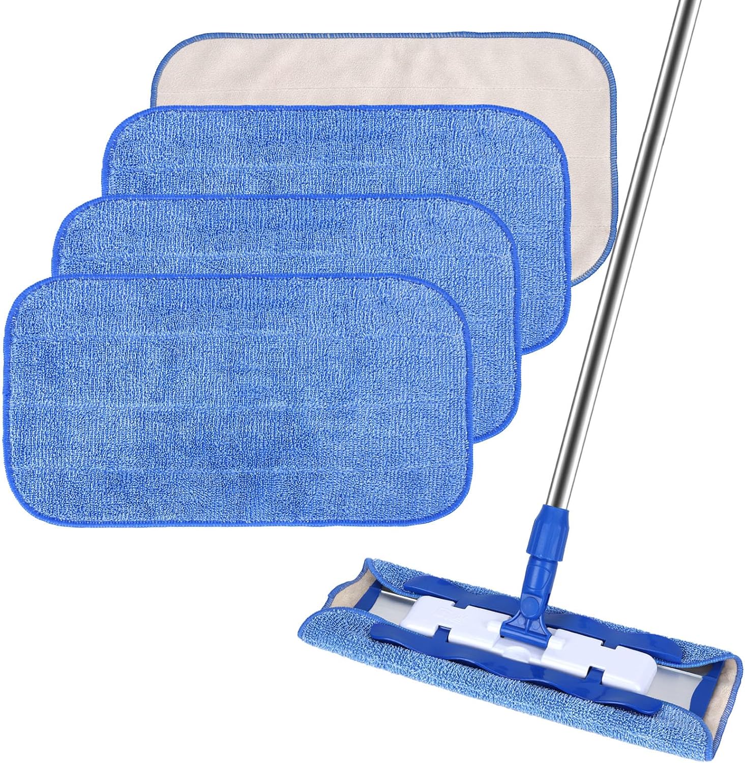 Yicotira Microfiber Mop Refills 4 Pack - Reusable Replacement for MR SIGA
