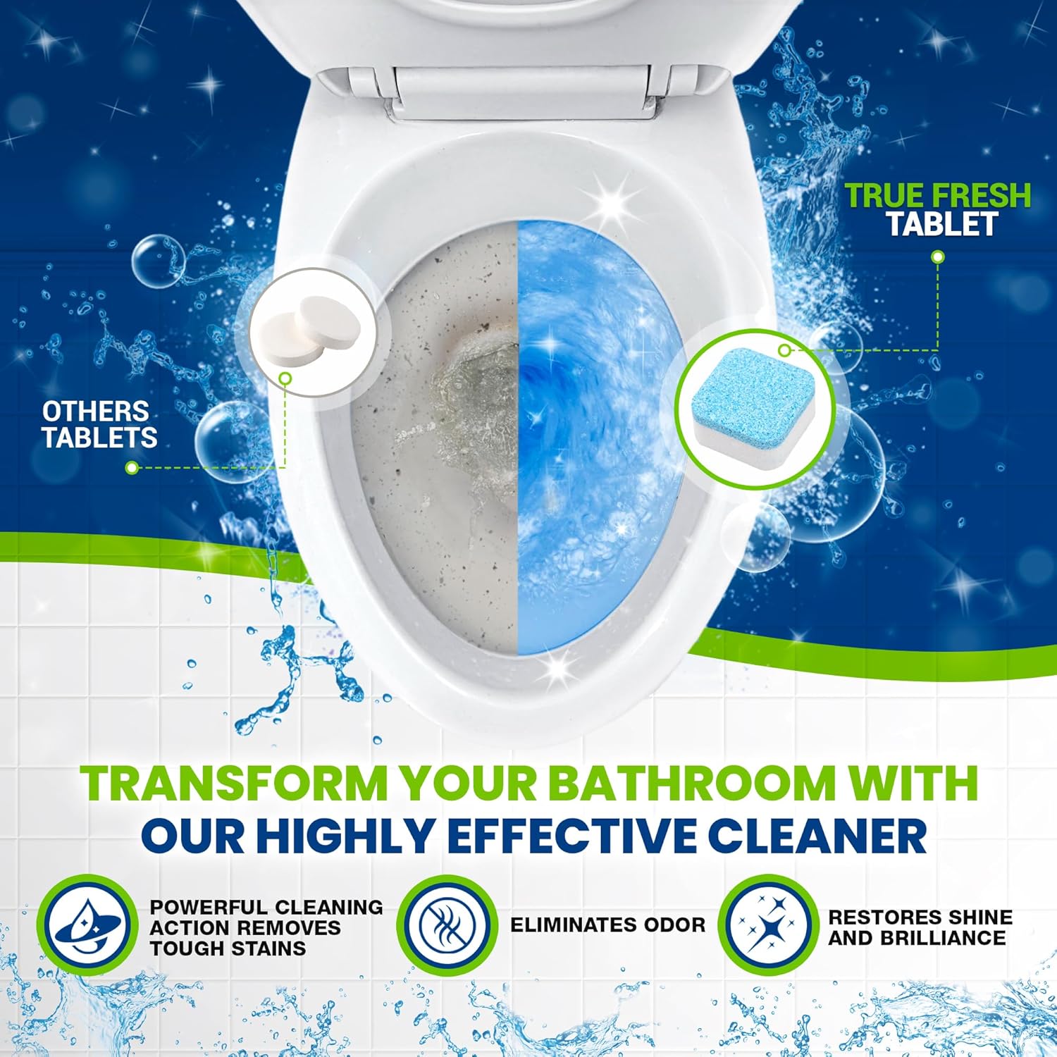True Fresh Toilet Bowl Cleaner Tablets 24-Pack 1 Year Supply