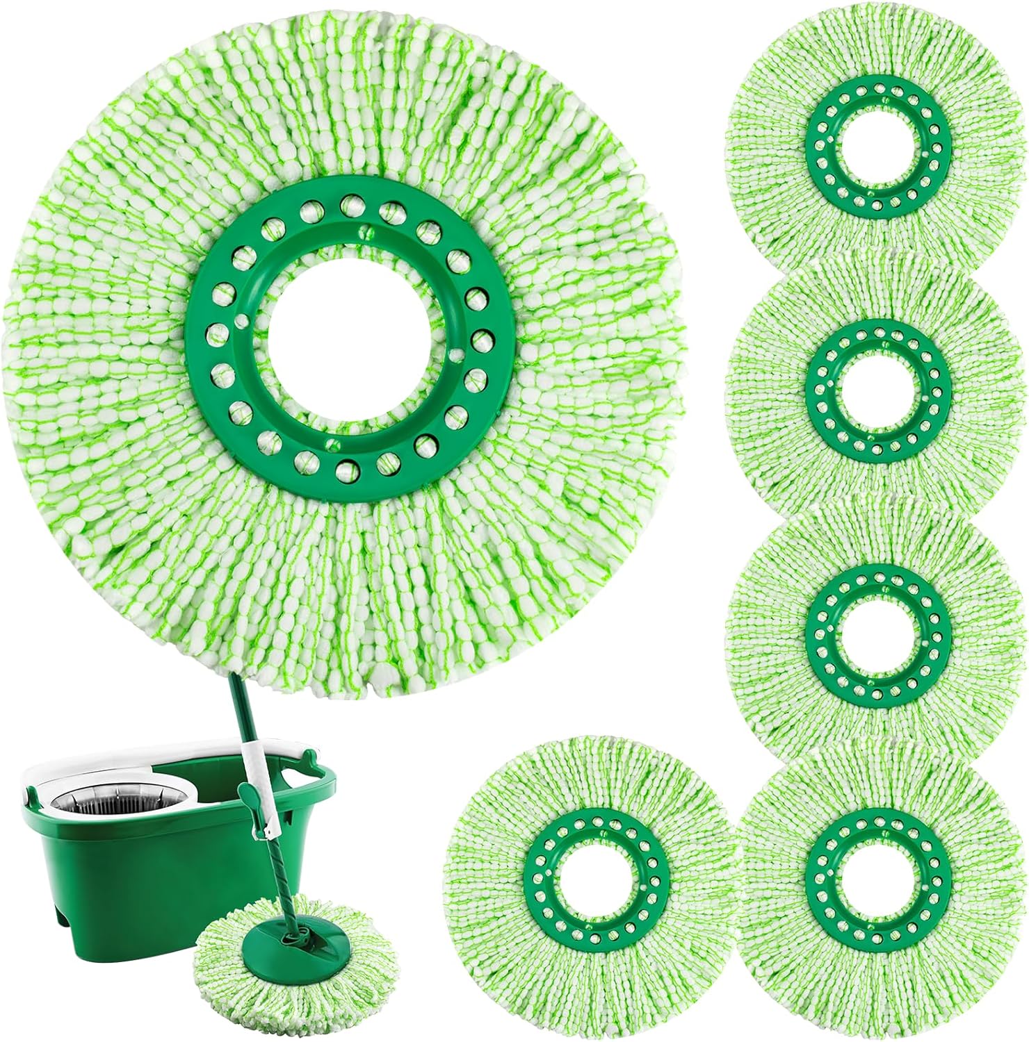 Zeekech 6 Pack Mop Head Refills for Libman Tornado Spin Mop