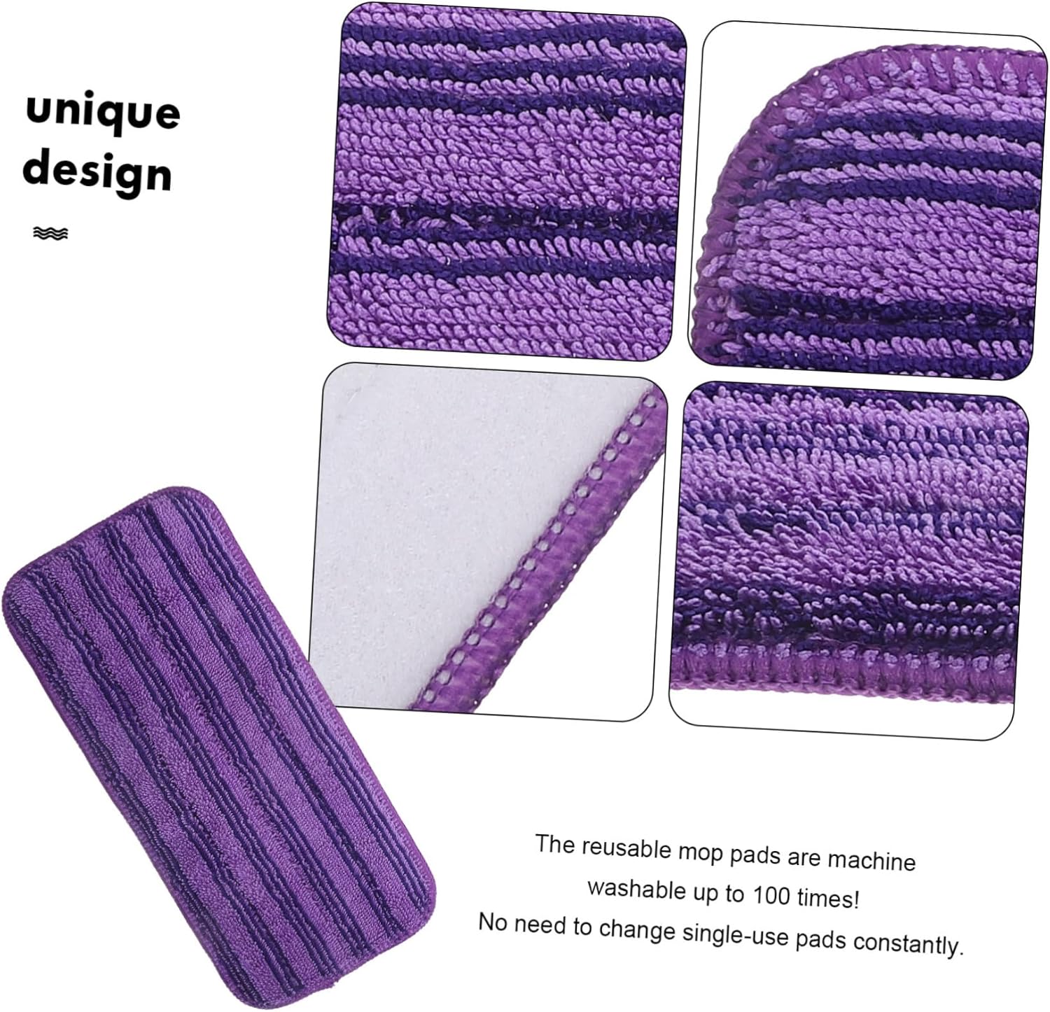 CALLARON 2pcs Microfiber Mop Pads Replacement for Hard Floors