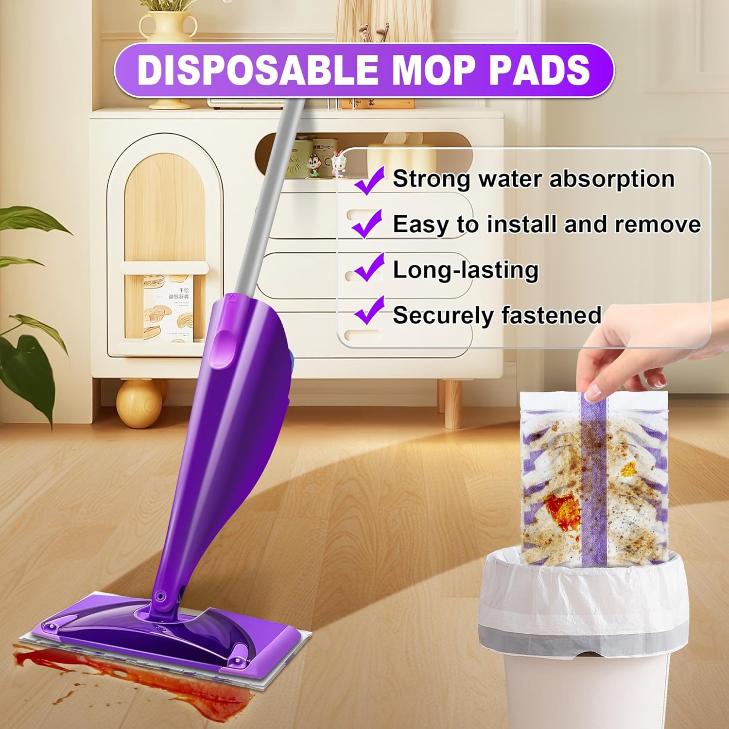 FORSPEEDER 10 Count Swiffer WetJet Mopping Pad Refills