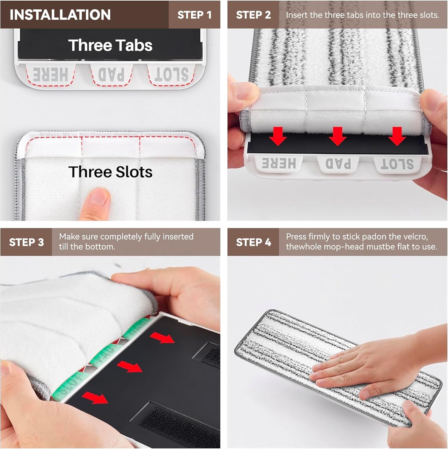 Microfiber Mop Refills 13-Inch 6-Pack for Wet Dry Cleaning