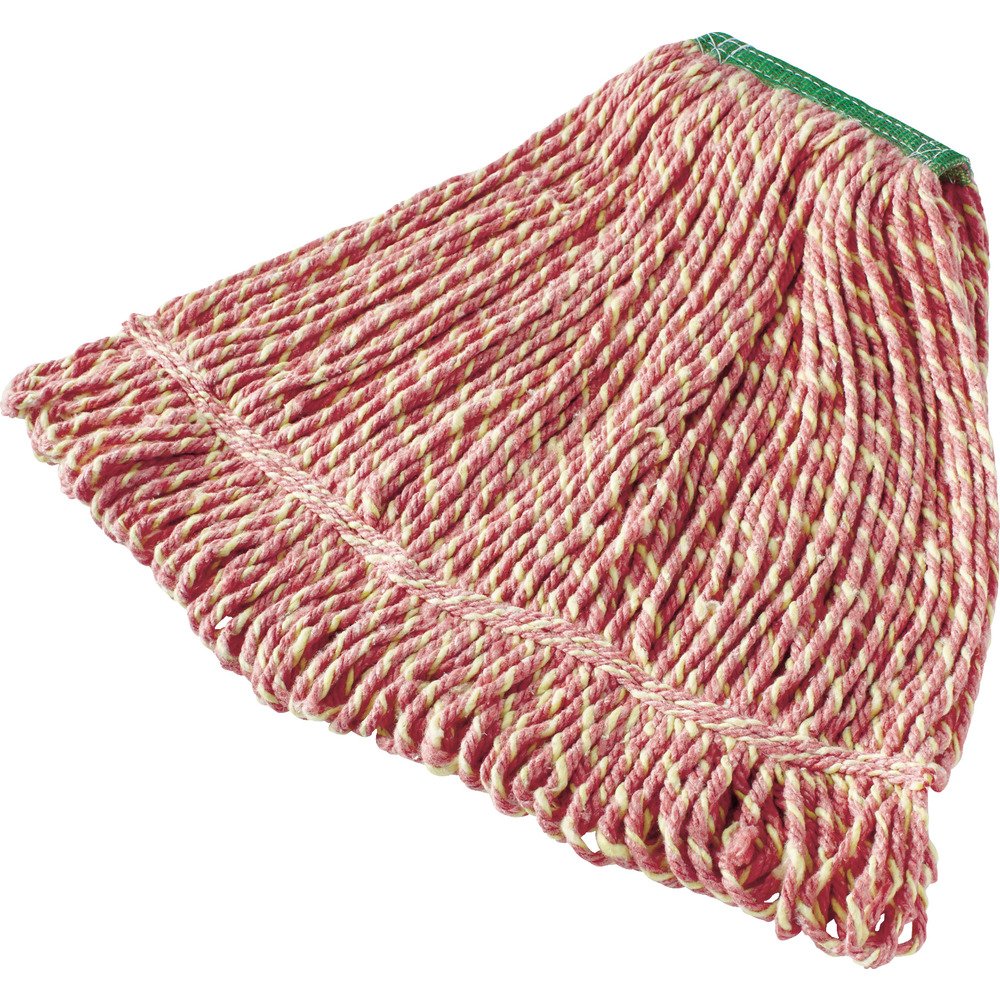 Rubbermaid Commercial Super Stitch Mop Head Replacement 1-Inch Medium Red Heavy Duty