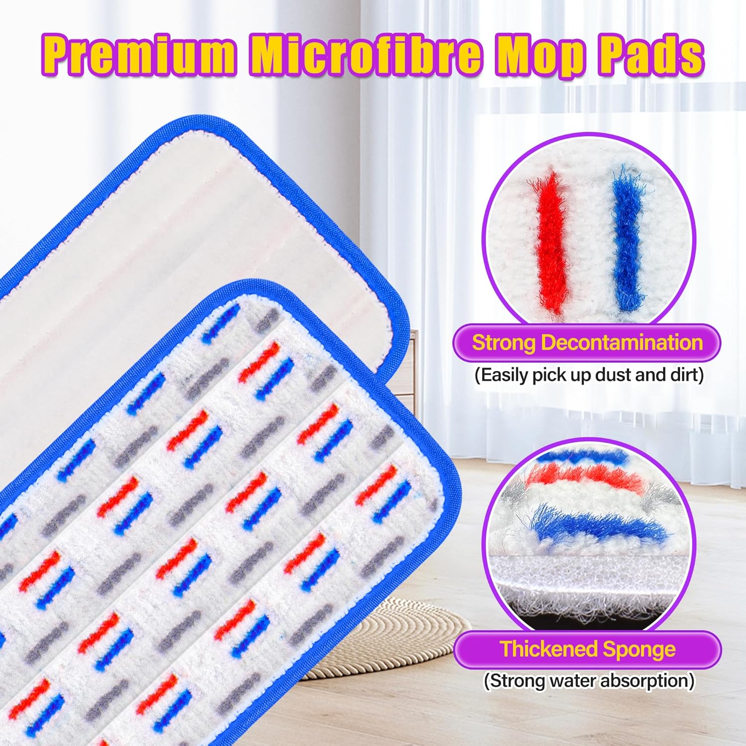FORSPEEDER 8 Pack Reusable Mop Pads for Swiffer PowerMop 1