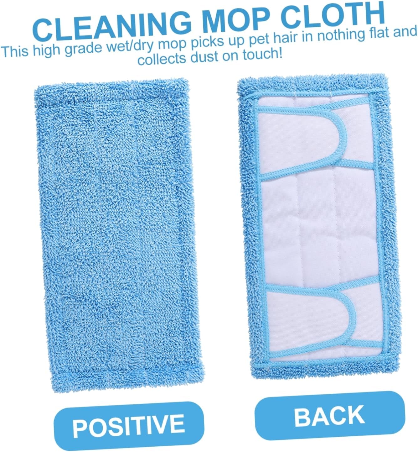 SHERCHPRY Microfiber Mop Pads 2-Pack Replacement Heads