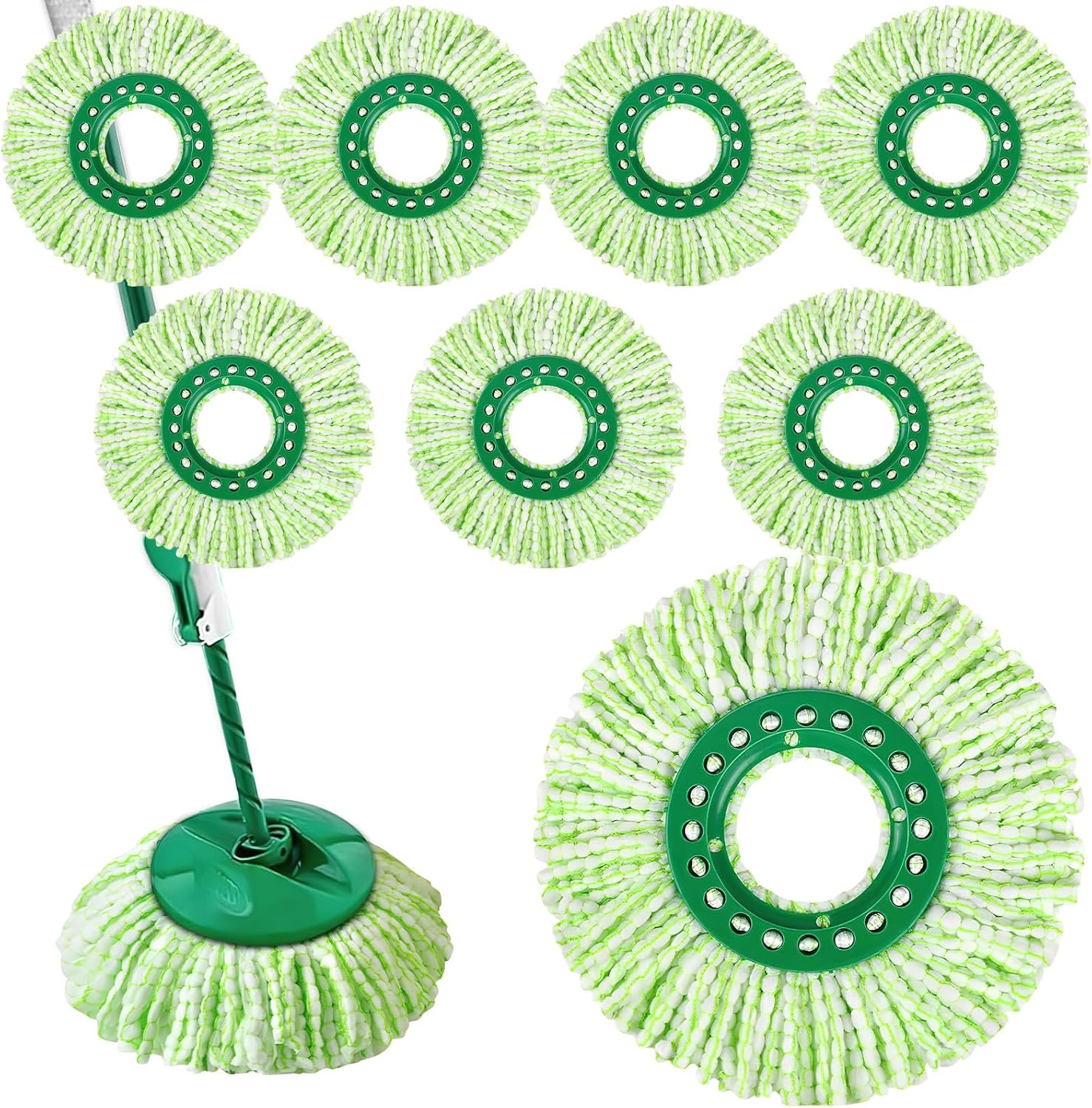 8 Pack Mop Head Replacement for Libman Tornado Spin Mop
