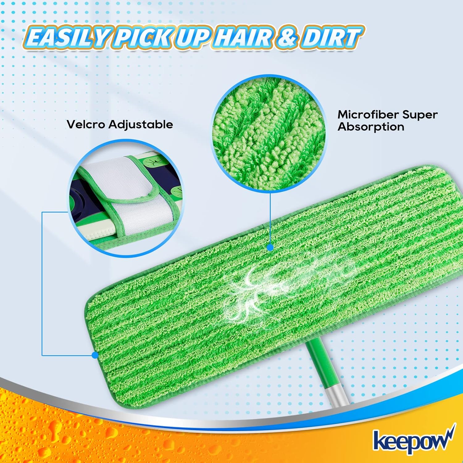 KEEPOW XL Wet Pads Refills for Swiffer XL - 4 Pack