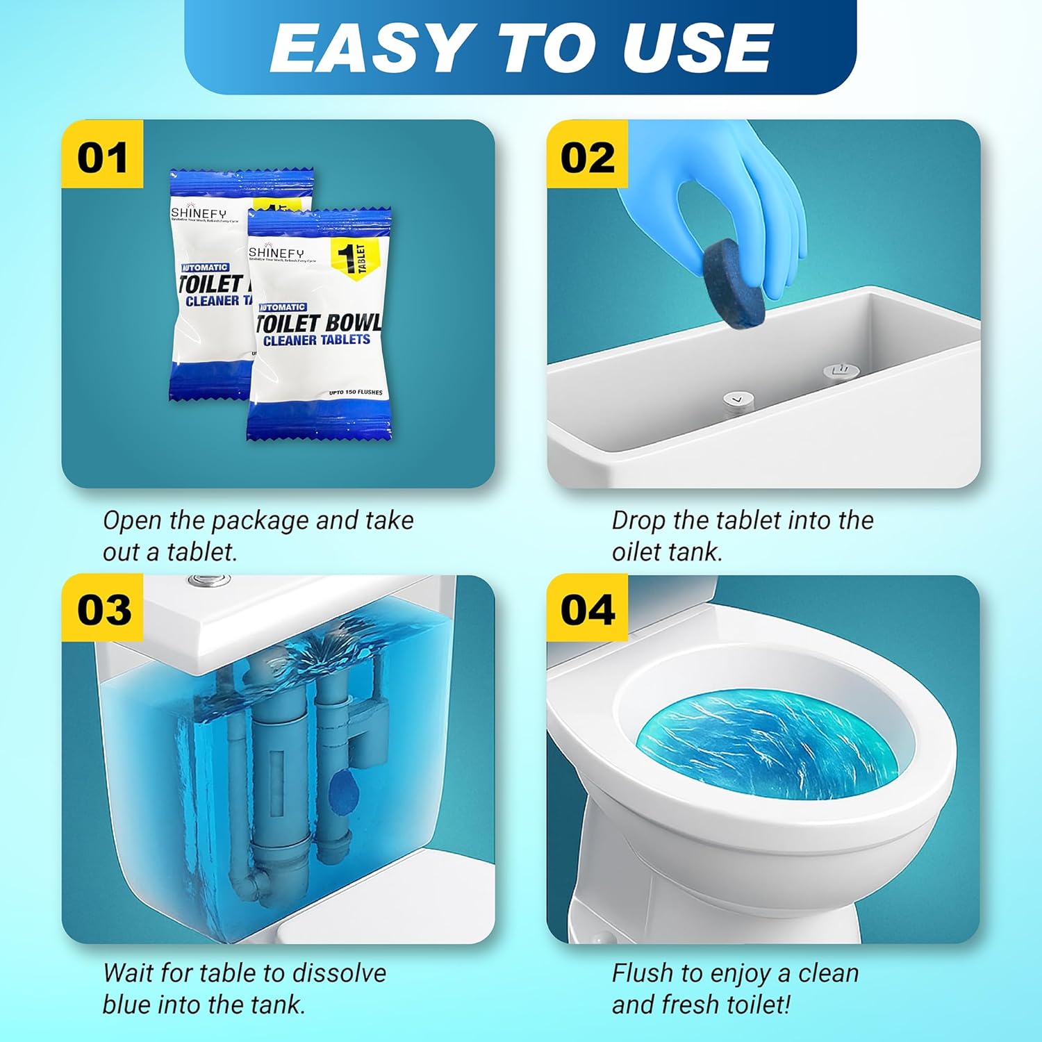 Shinefy Automatic Toilet Cleaner Tablets - 20 Tabs