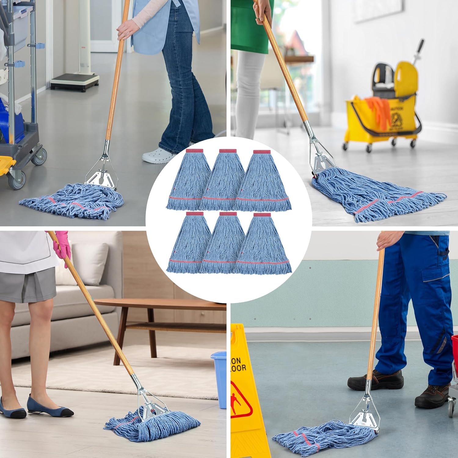 L Luke Supply Matthew Cleaning 20oz Mop Head Refill Pack of 6