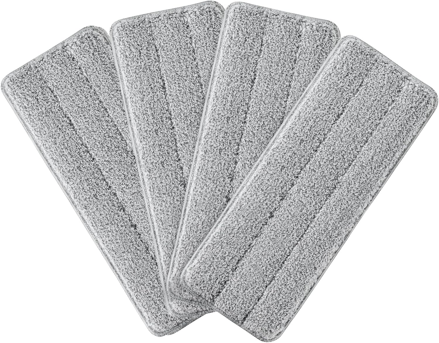 BOSHENG 13-Inch Microfiber Mop Pads Reusable Washable Pack of 4