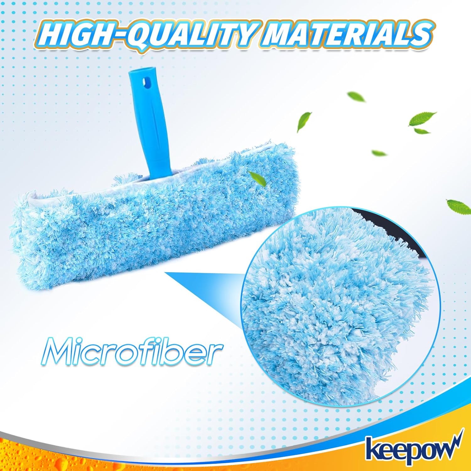 KEEPOW 10 Inch 4 Pack Microfiber Replacement Pads