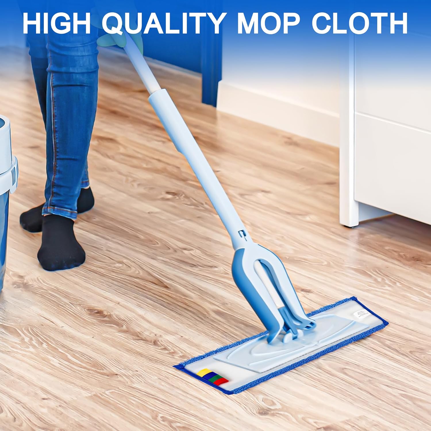 iDeaology 18 Replacement Microfiber Mop Pad - 15 Pack Heavy Duty Refill