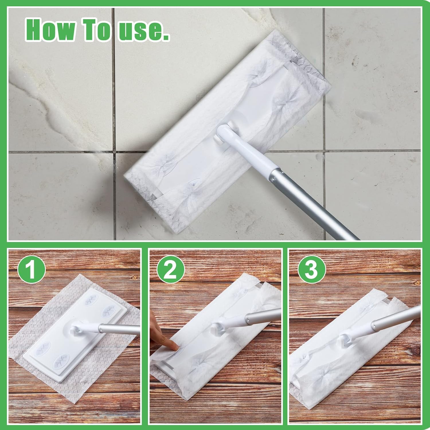 Zubebe 600 Pcs Dry Mop Pad Refills for Floor Cleaning