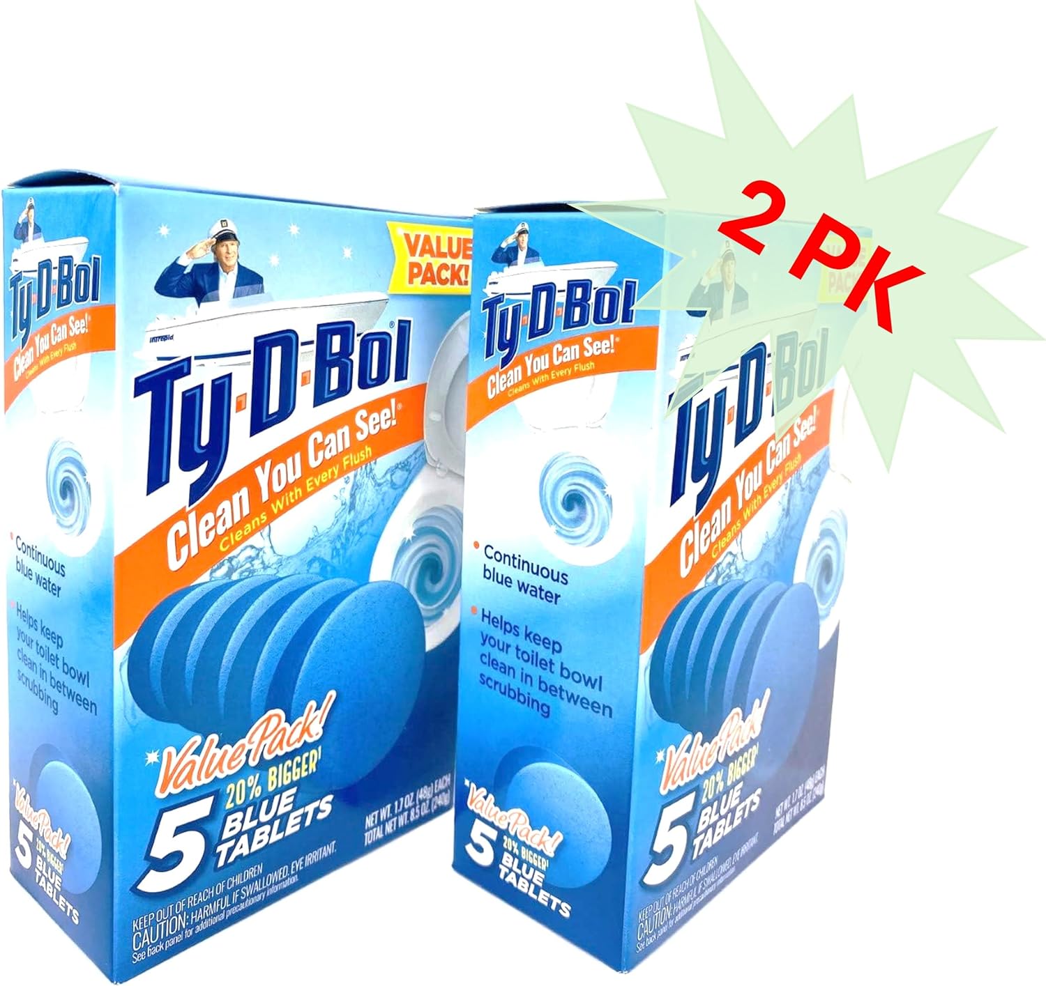 GOV Ty D BOL Toilet Cleaning Tablets Blue Spruce Scent 10 Tabs