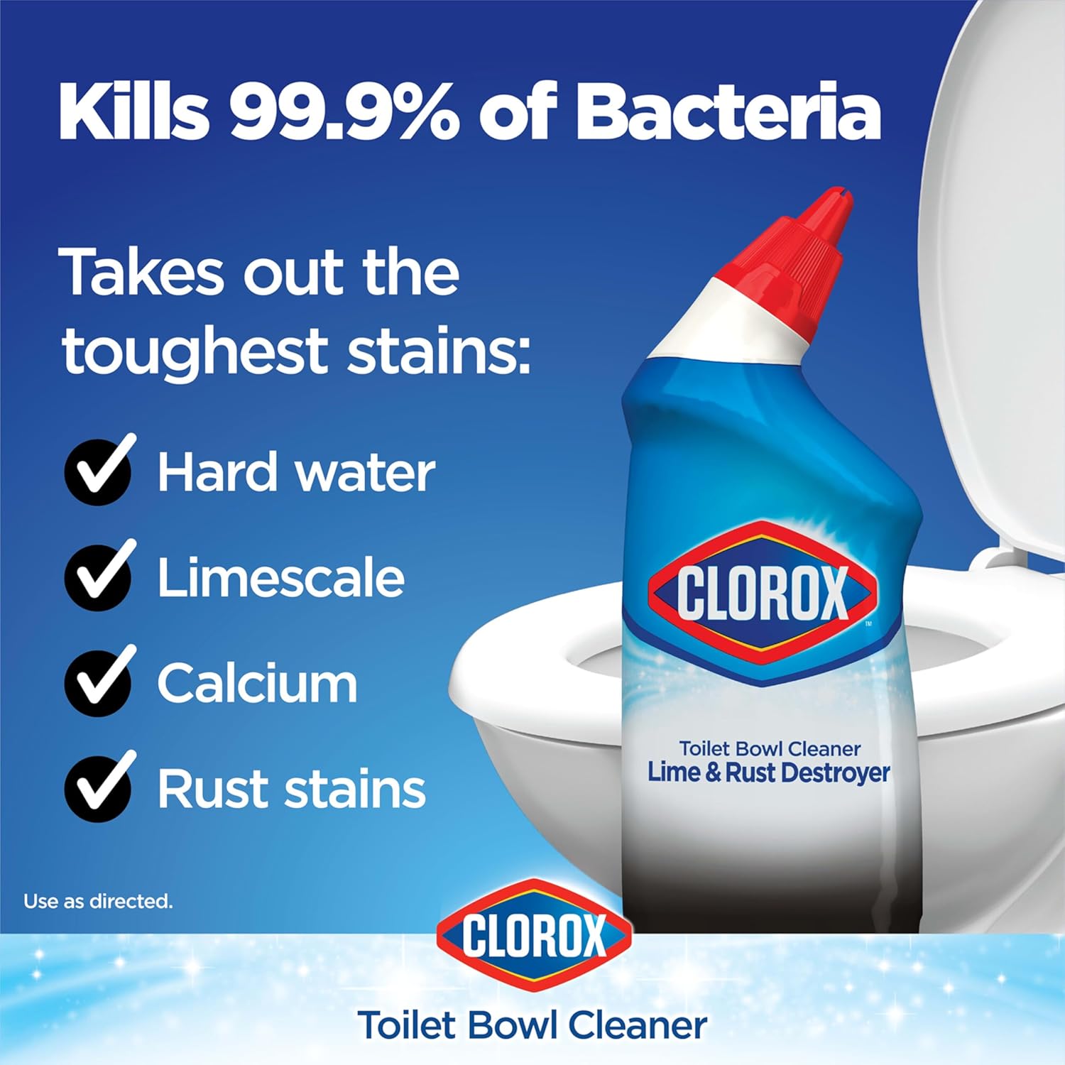 Clorox Toilet Bowl Cleaner Lime Rust Destroyer 24 Oz Pack of 2
