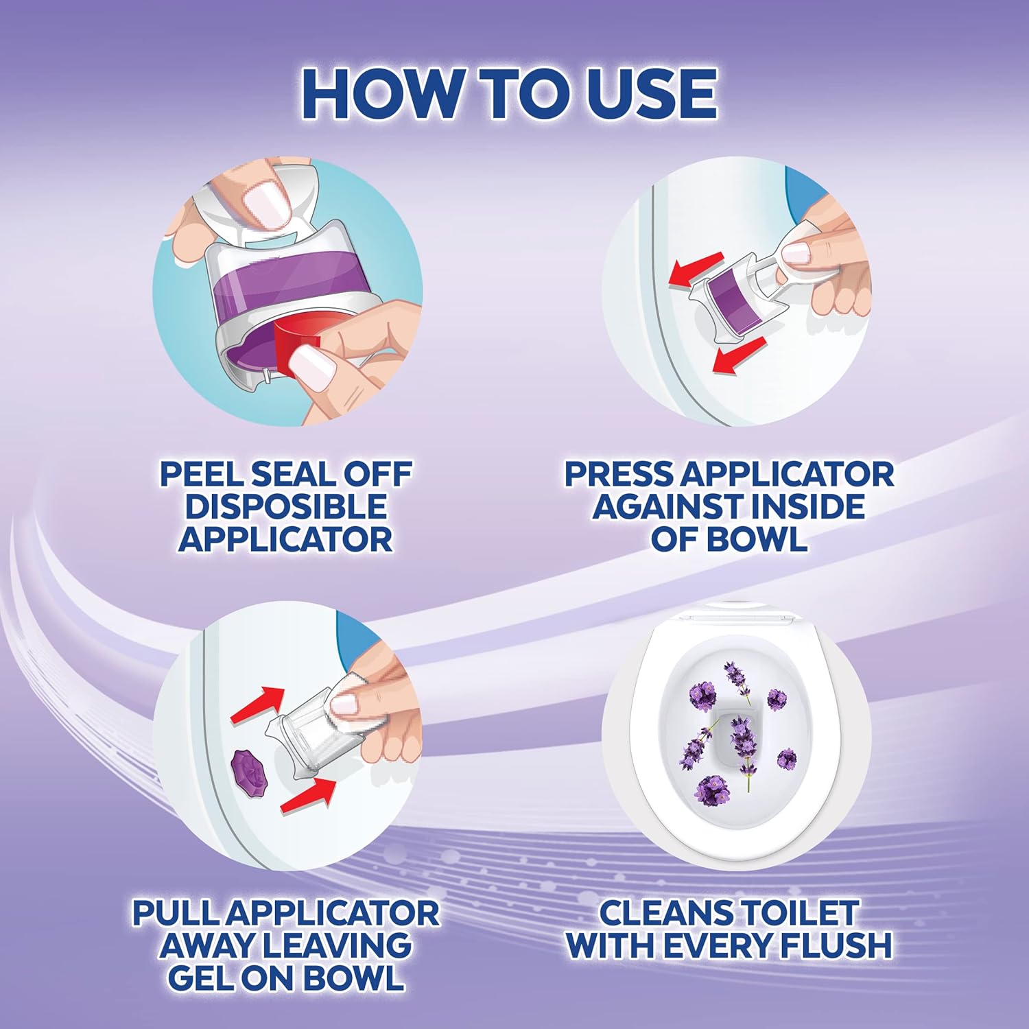 Lysol Toilet Bowl Cleaner Lavender Pack of 4