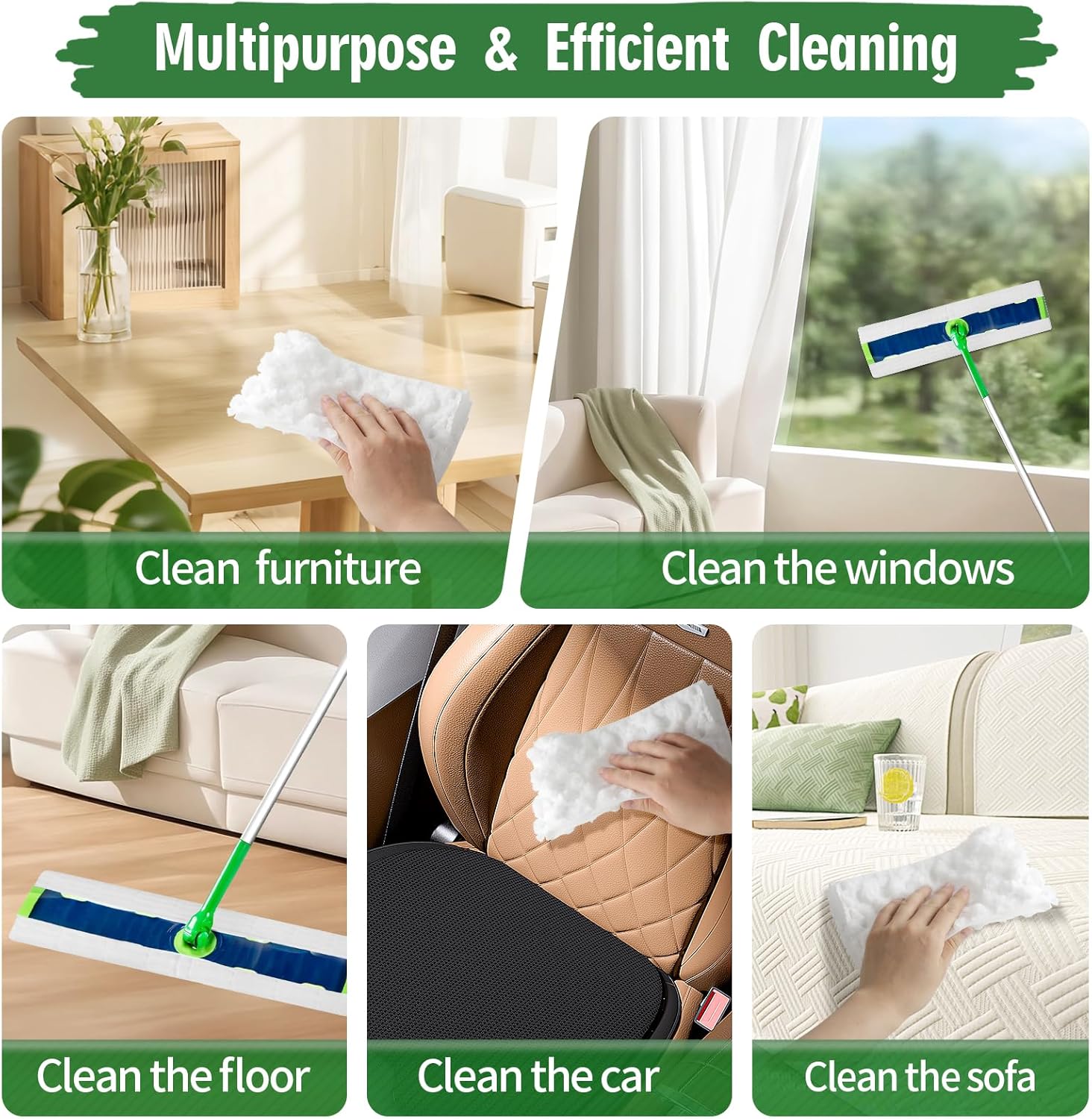 Senowi Heavy Duty Dry Cloths for Swiffer XL Mop 50 Count