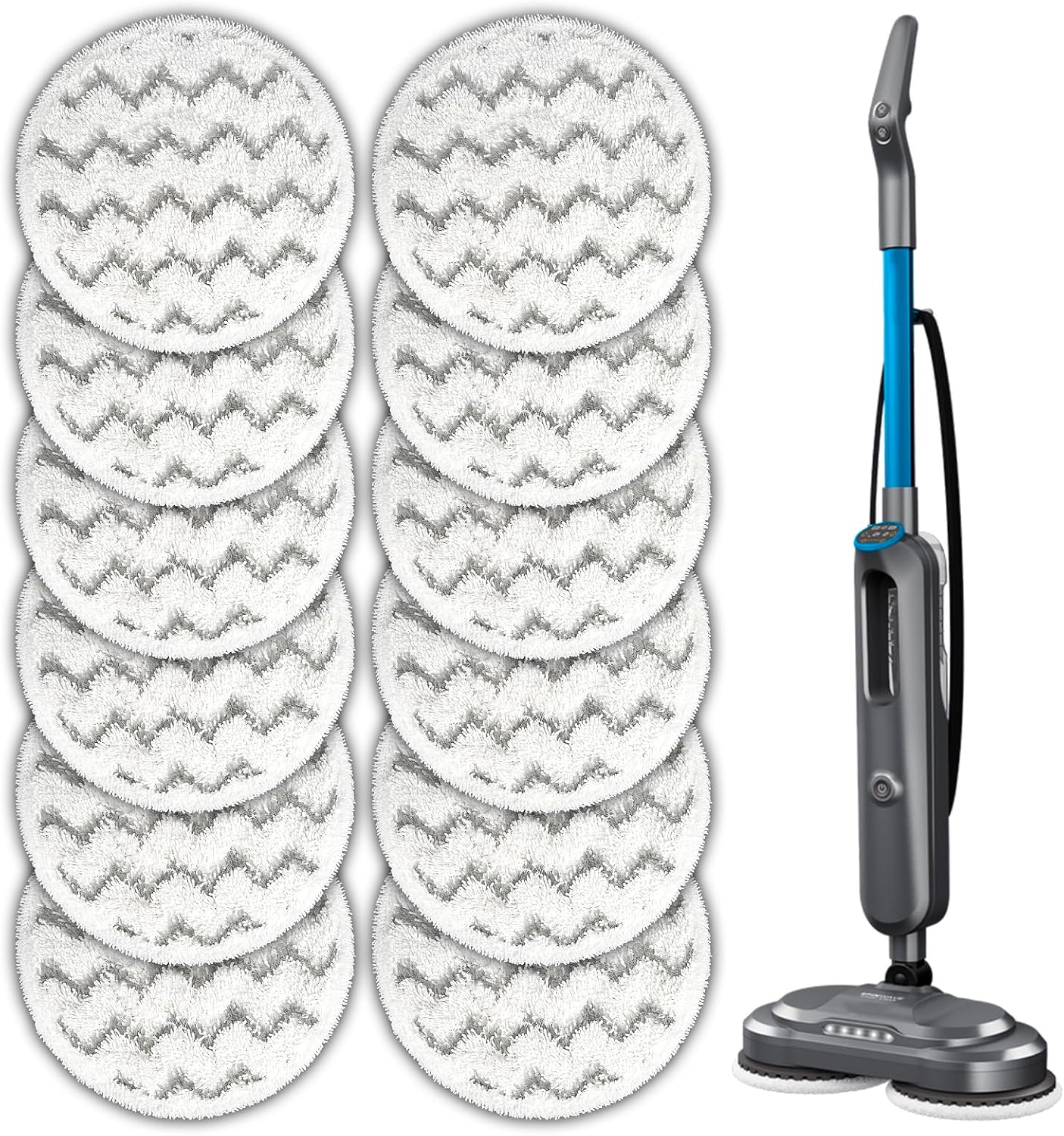 BRUVISH 12 Pack 3897A Replacement Mop Pads