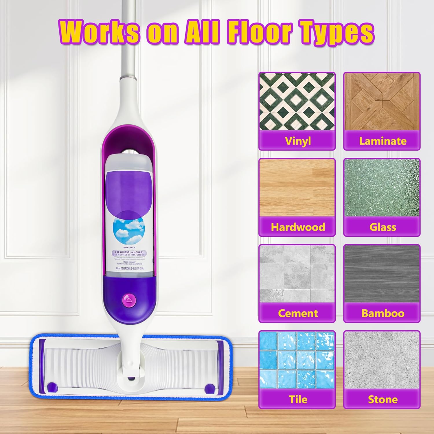 FORSPEEDER 8 Pack Reusable Mop Pads for Swiffer PowerMop 1