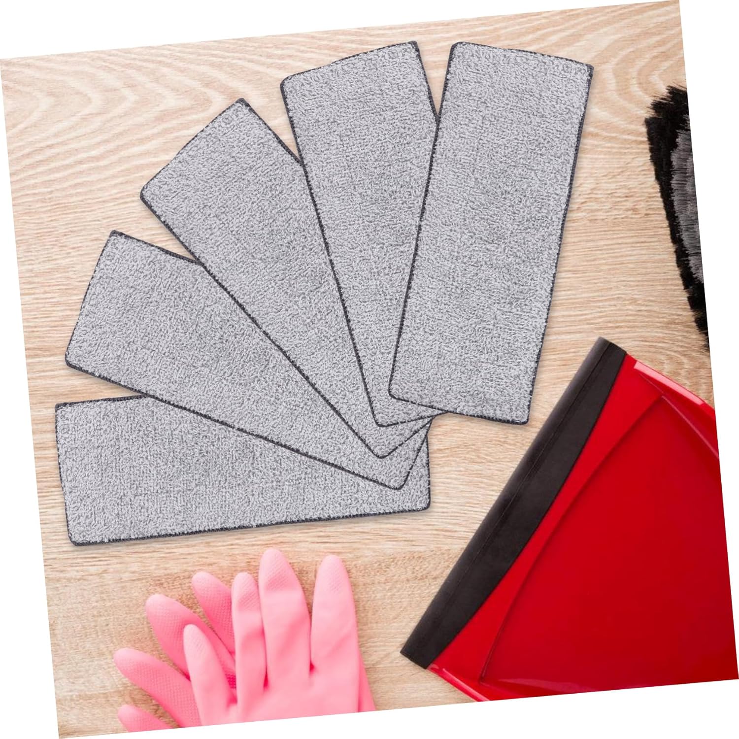 10pcs Reusable Microfiber Mop Pads for Hardwood Floors