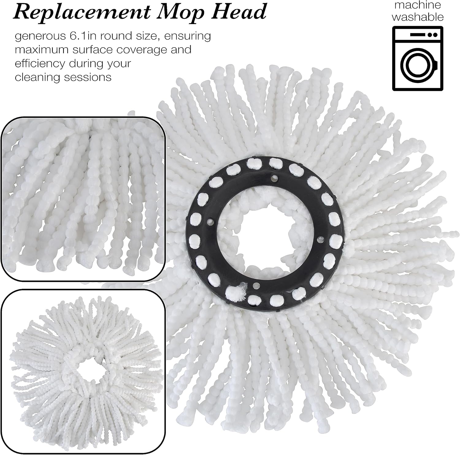 Simplify Microfiber Mop Head Replacement Pack of 2 1