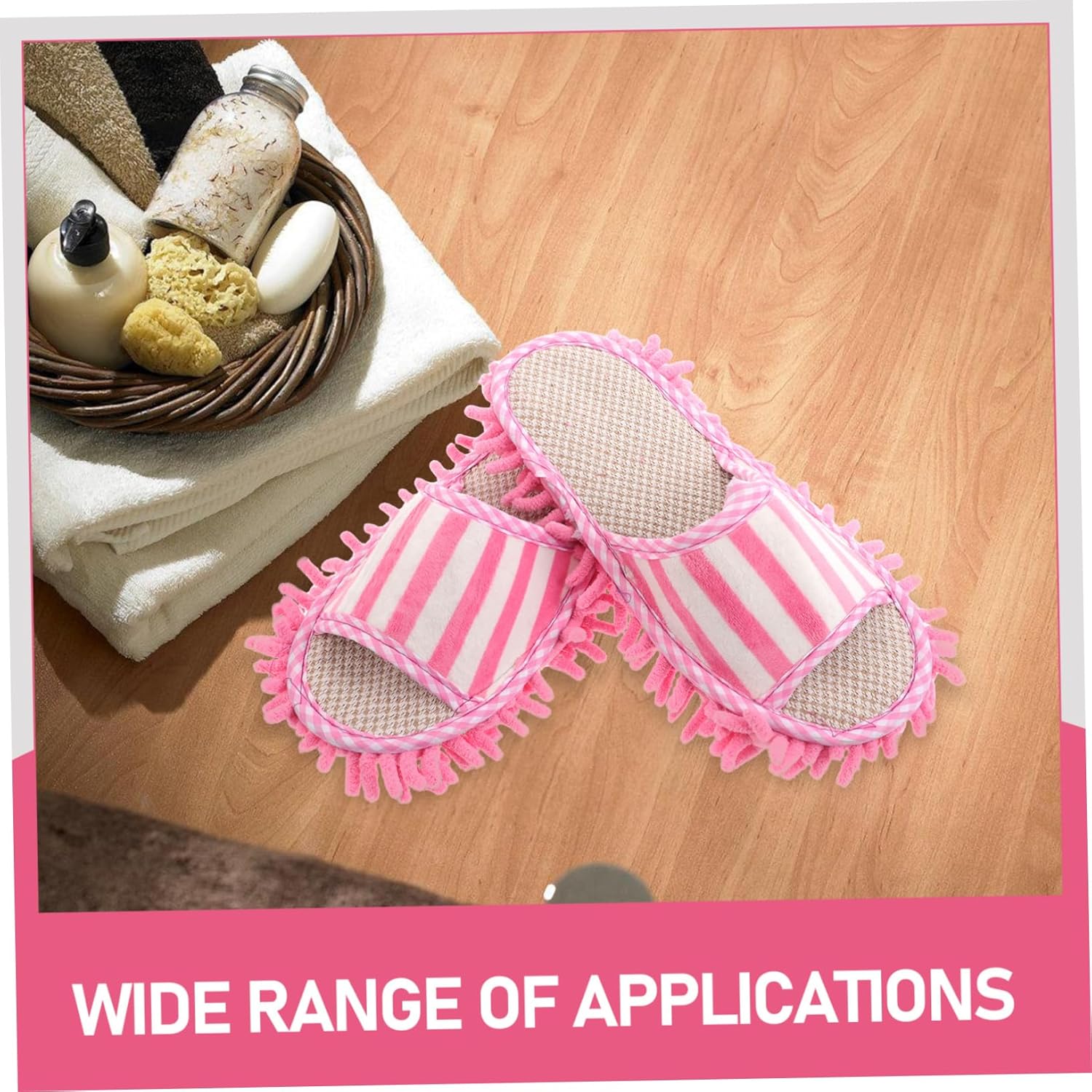 1 Pair Minkissy Mop Slippers for Women