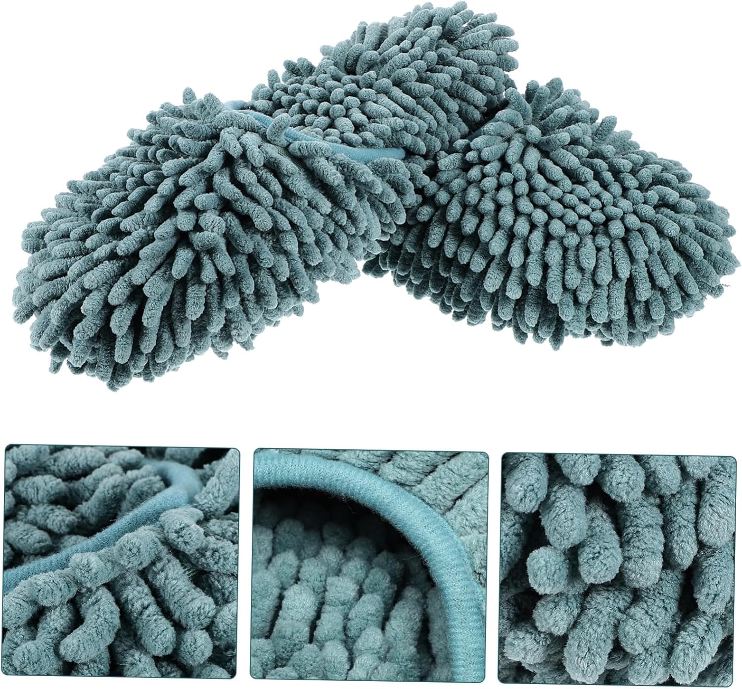 Sherchpry Reusable Chenille Mop Slippers for Floor Cleaning