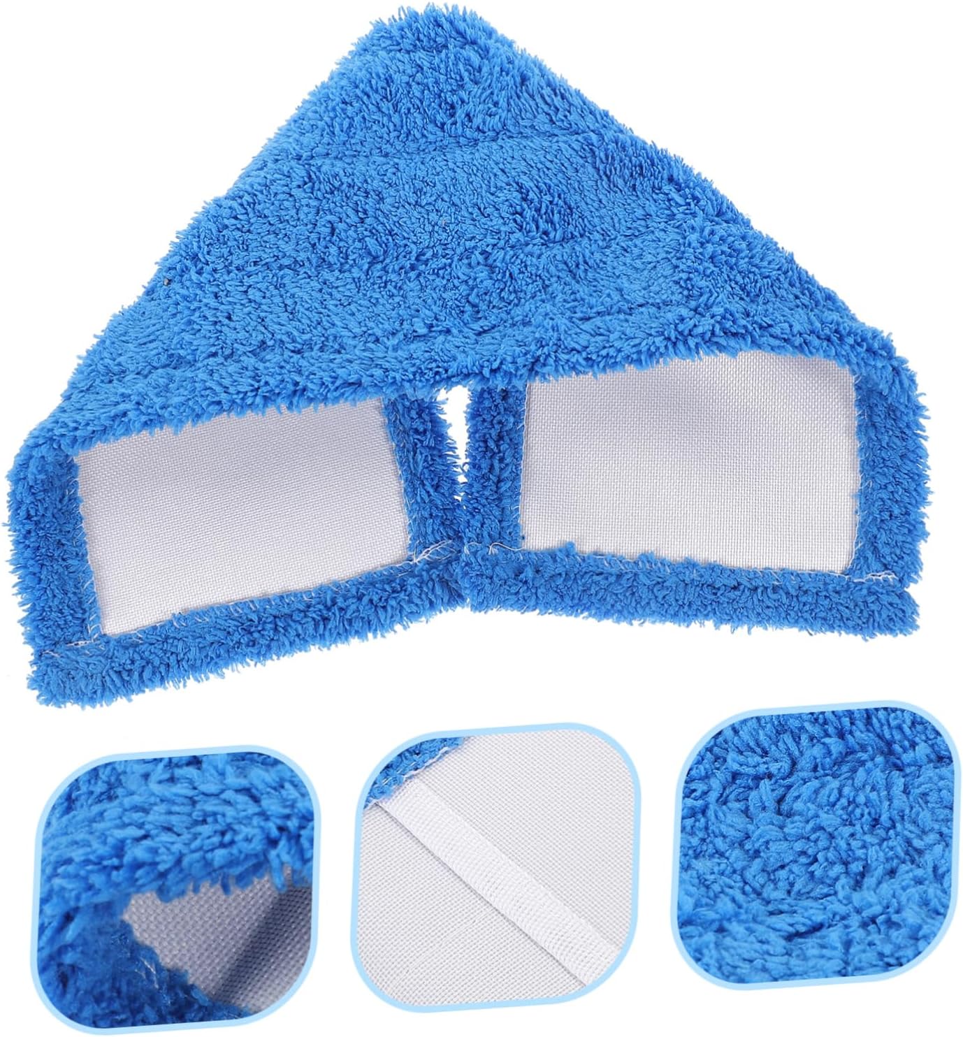 SHERCHPRY Coral Fleece Microfiber Mop Head Refill Pads 4-Pack
