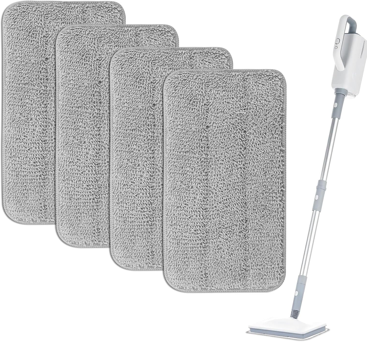 Yicotira Microfiber Steam Mop Pads - 4 Pack Reusable for Seyola FEPPO