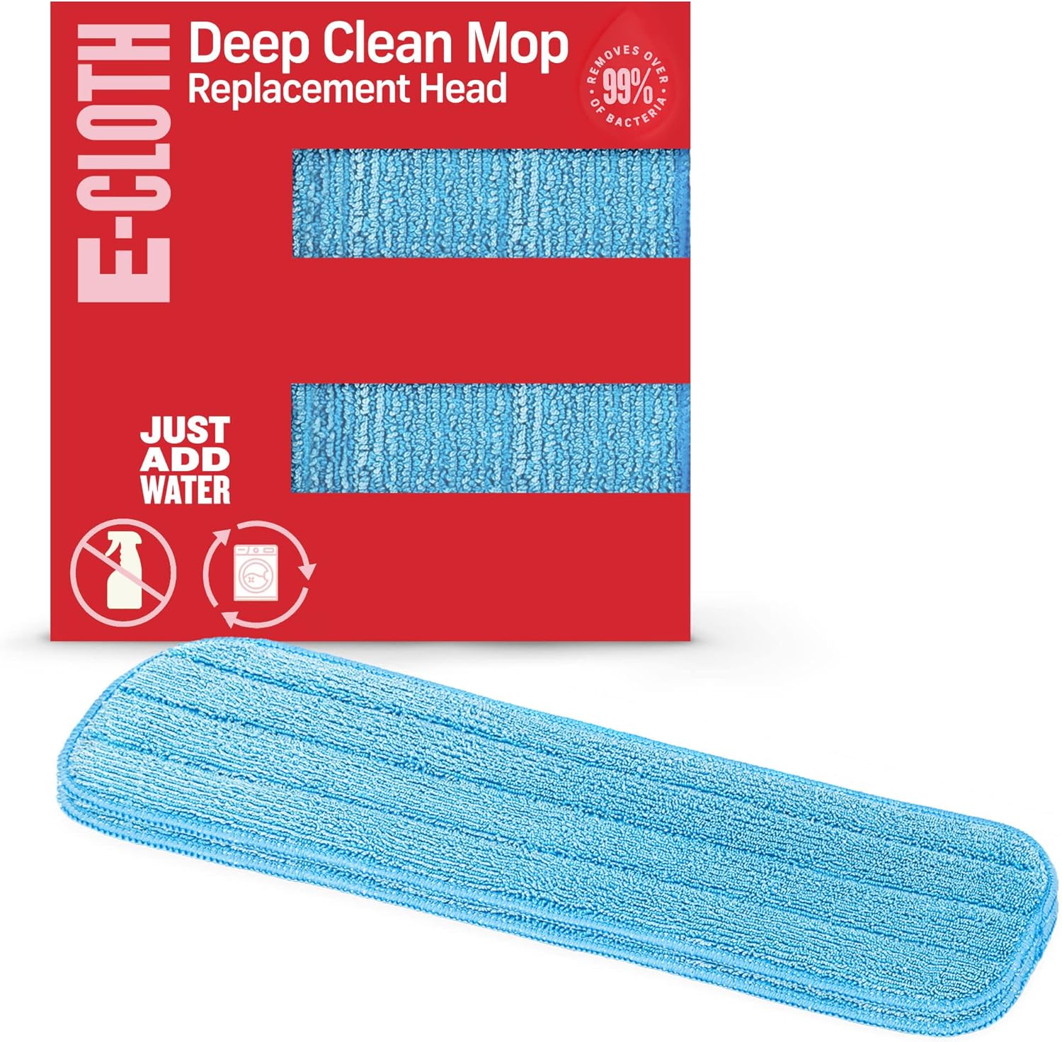 E-Cloth Deep Clean Microfiber Mop Heads 2 Pack