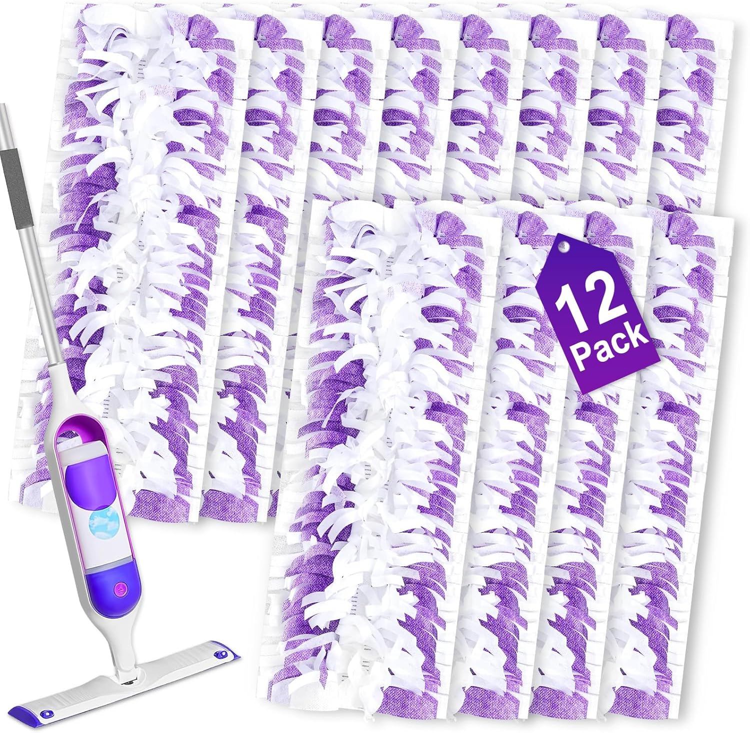 Hofosi 12 Pack Swiffer Power Mop Pad Replacement
