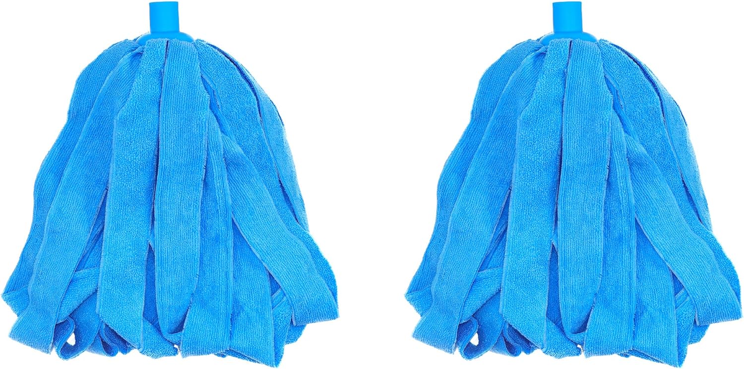 2 Pack Blue Microfiber Mop Refill for 34 Inch Pole