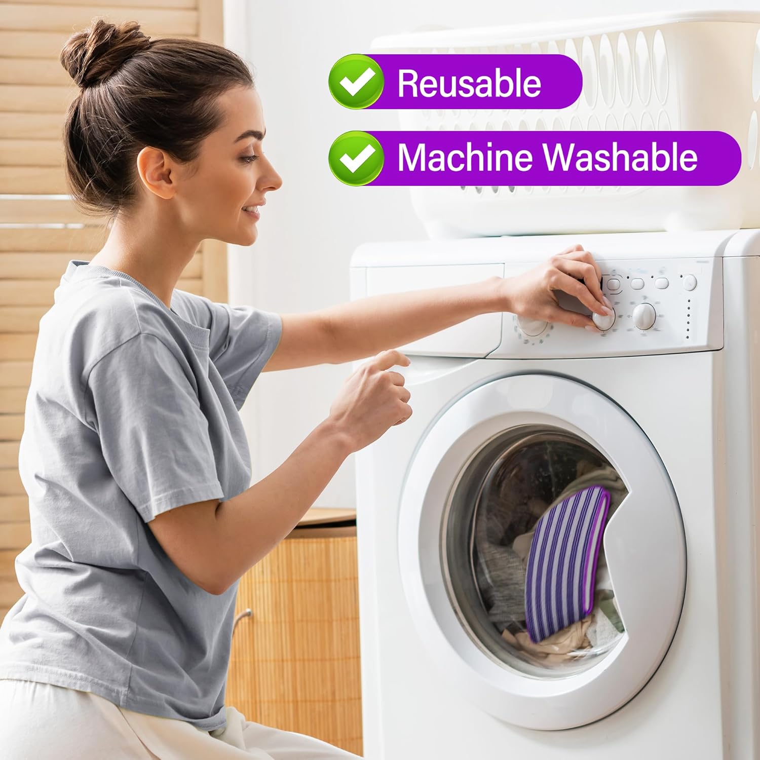20 Pack Reusable Mop Pads for Swiffer PowerMop 1