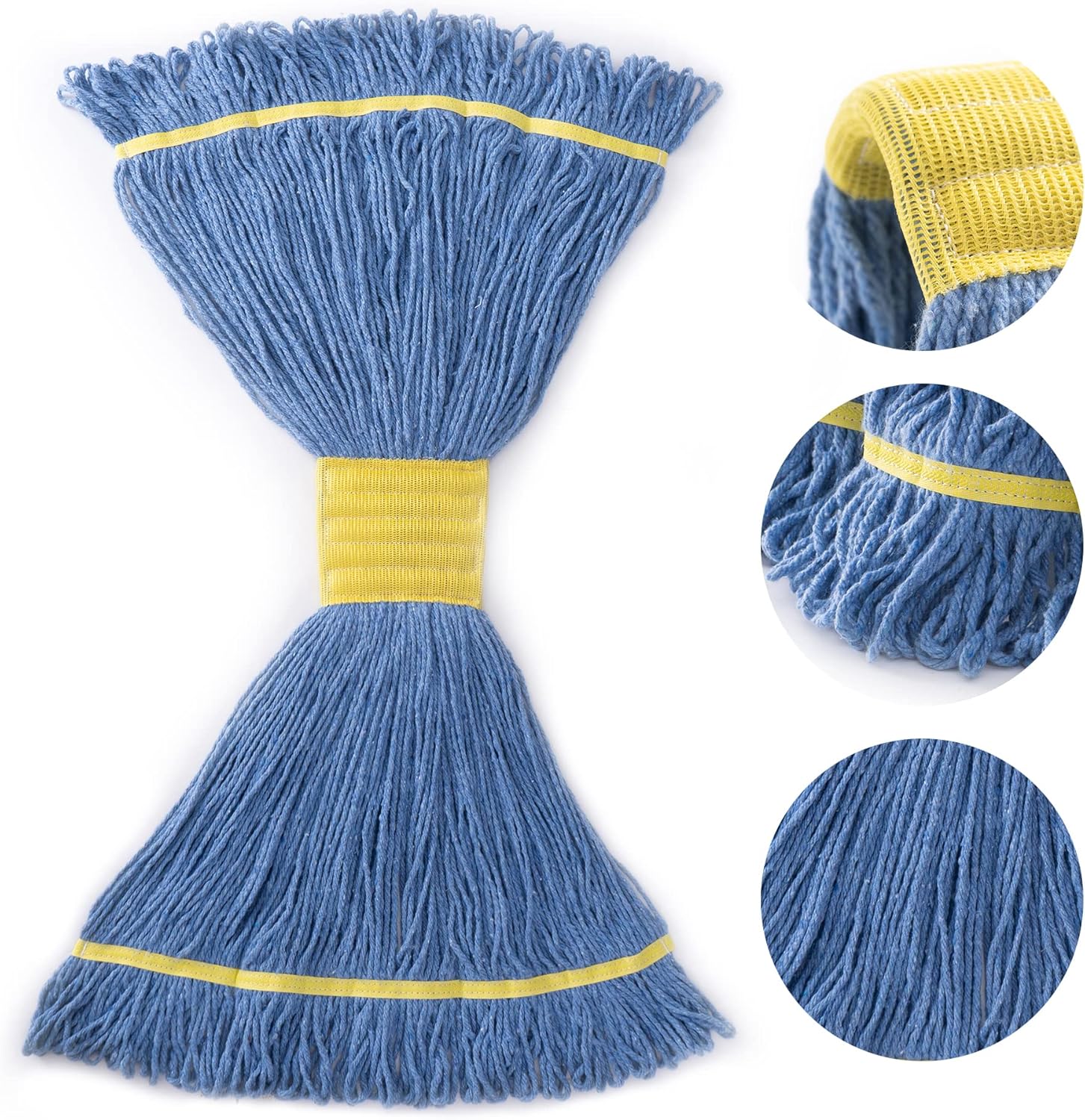 3Pack Mop Heads Commercial Grade Cotton Loop End Heavy Duty Mop Refills