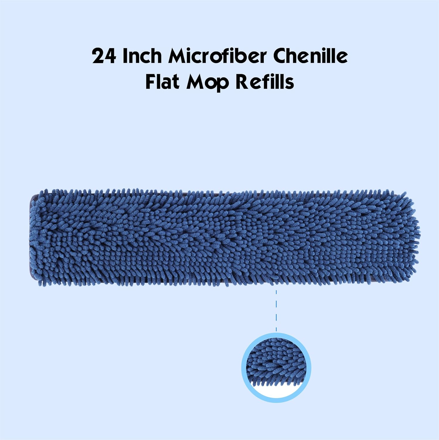 LTWHOME 24 Inch Microfiber Chenille Replacement Mop Pads Pack of 6