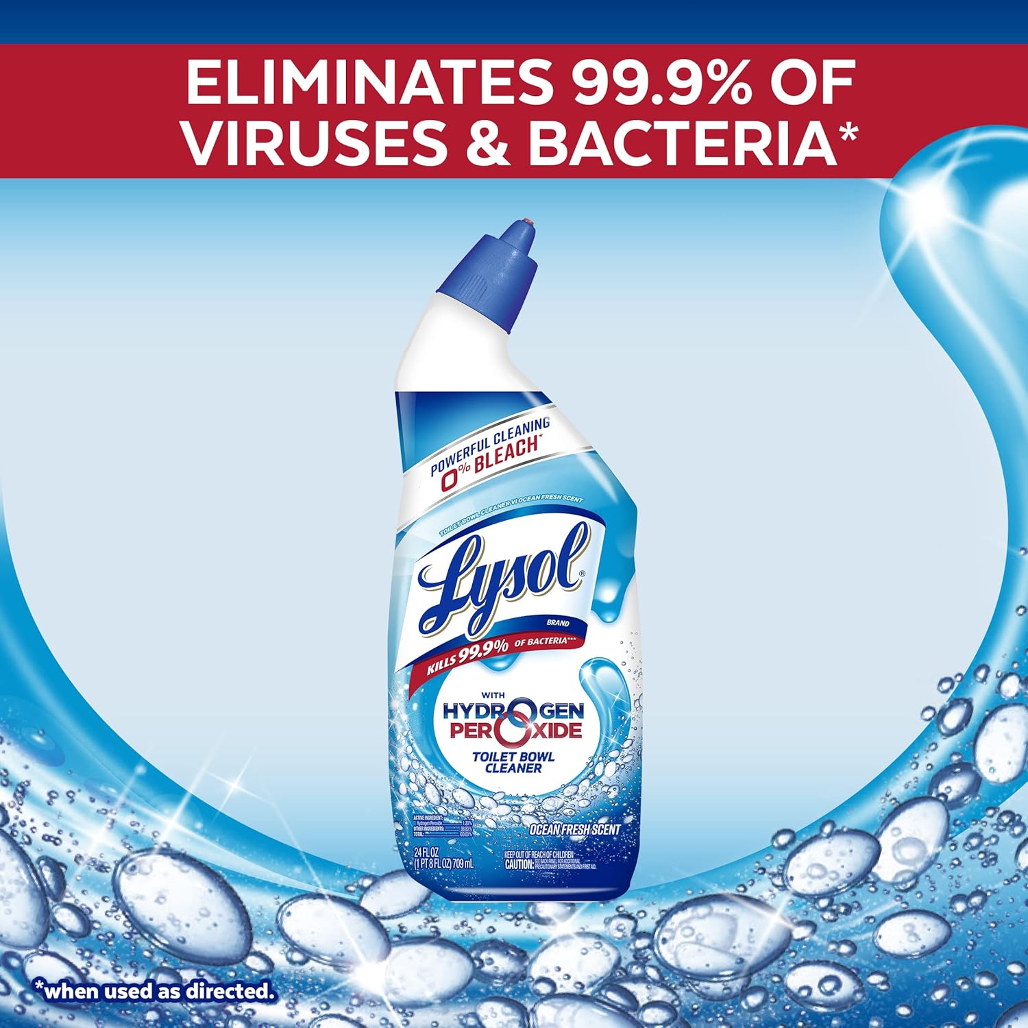 Lysol Bleach Free Toilet Bowl Cleaner 24 Oz Pack of 6