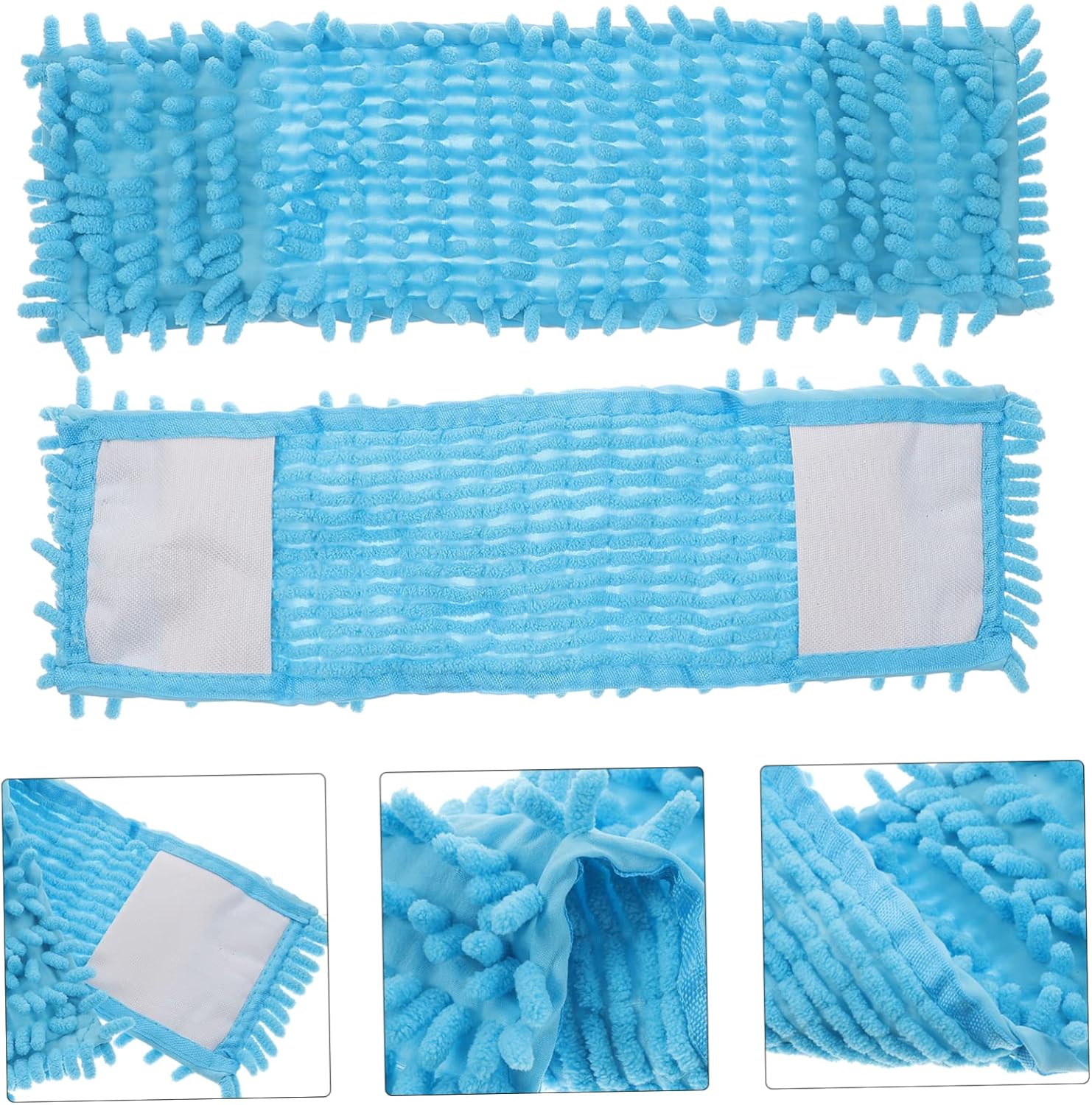 Ipetboom 2pcs Blue Mop Cloth Replacement for Home Use