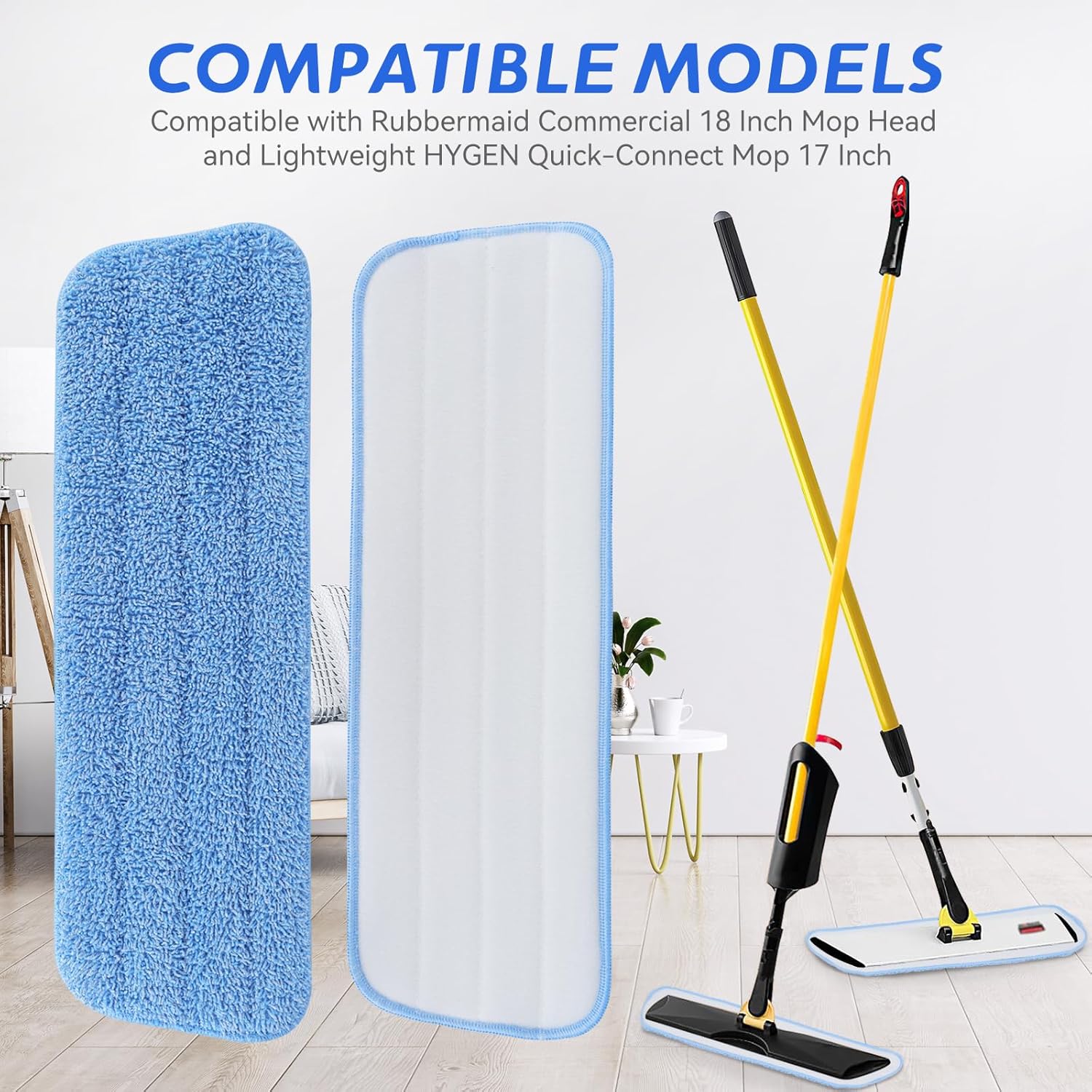 BeiLan Replacement Microfiber Mop Pad 10 Pack 18 17