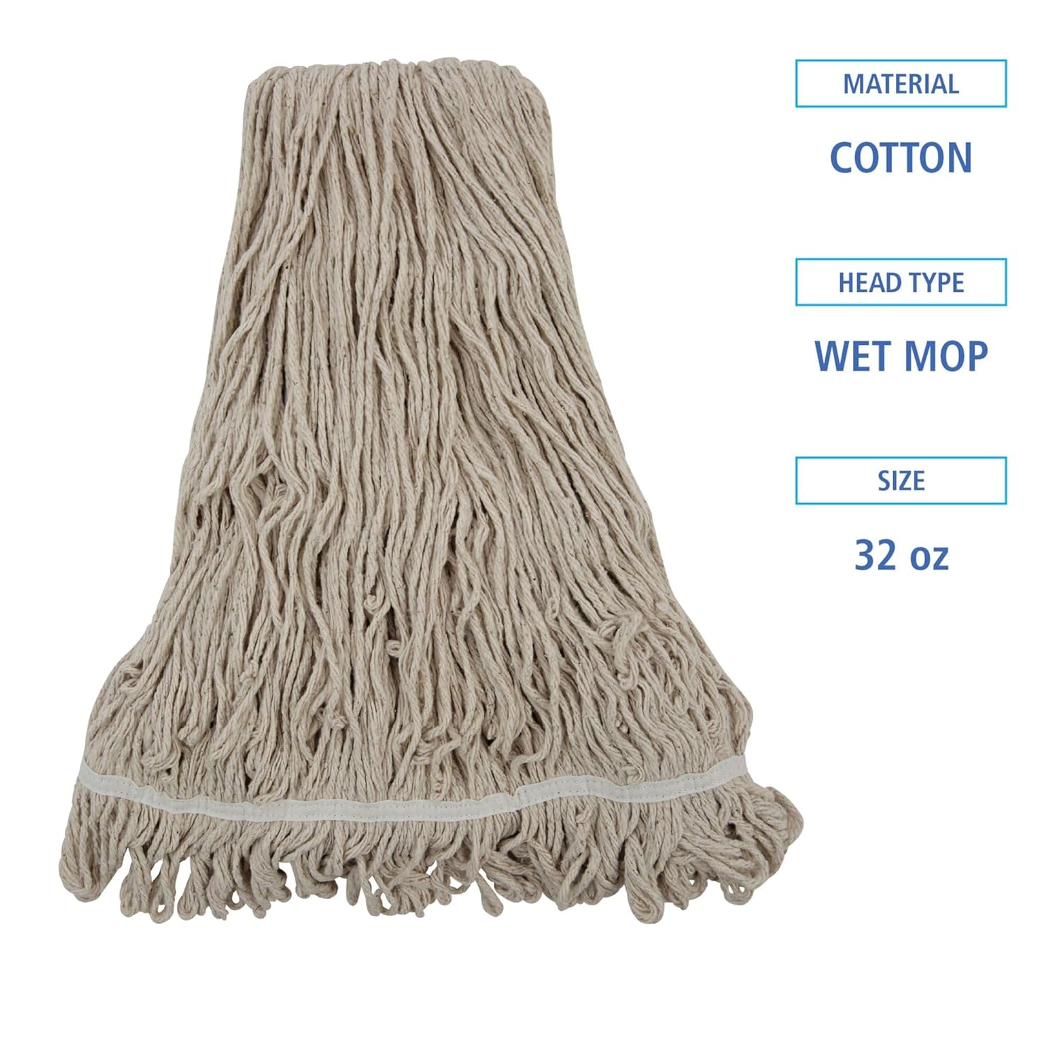 Boardwalk Mop Head Replacement 32 Oz White