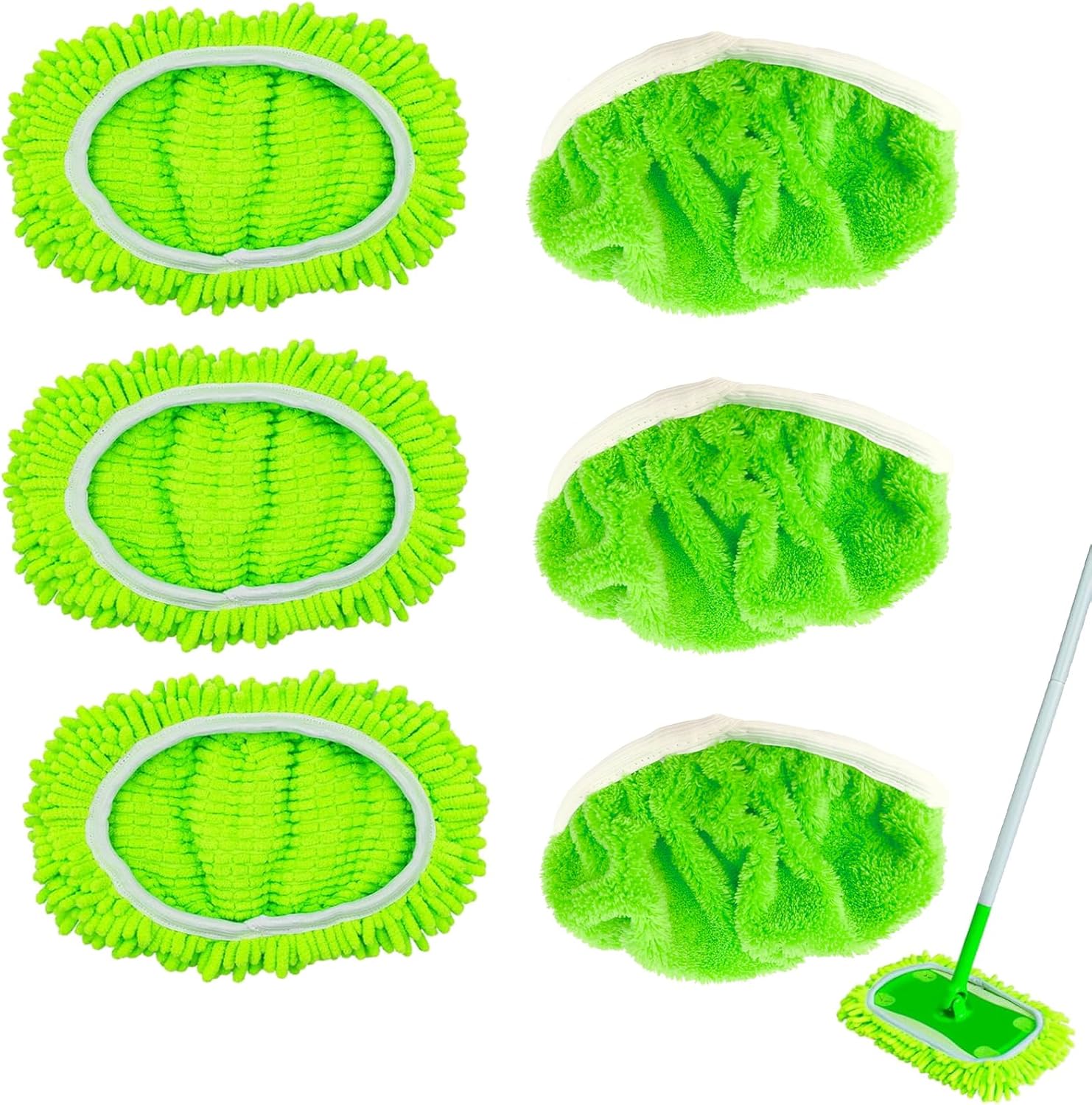 6 Pack Reusable Microfiber Mop Pads for Swiffer Sweeper 1