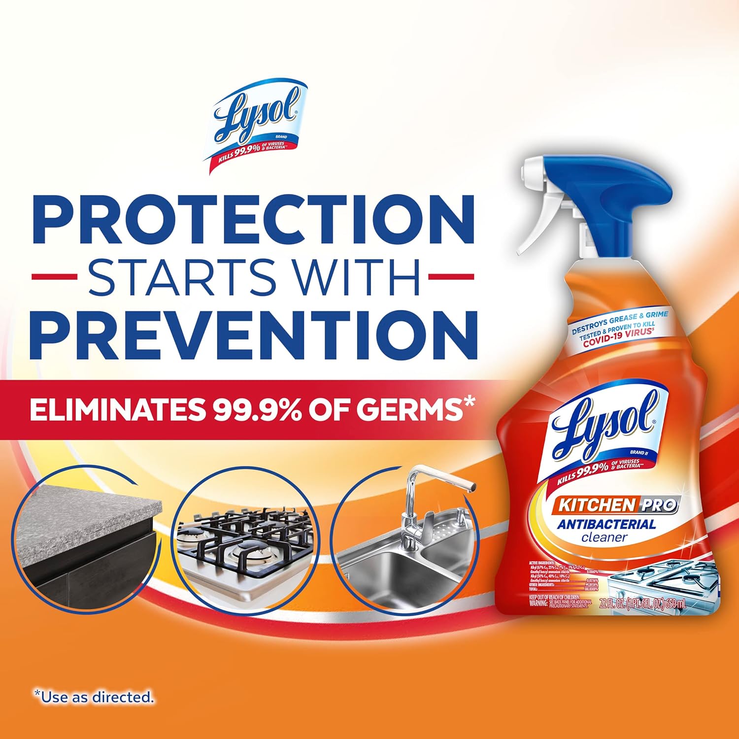 Reckitt Lysol Kitchen Pro 22 Fl Oz Pack of 3 Toilet Cleaner