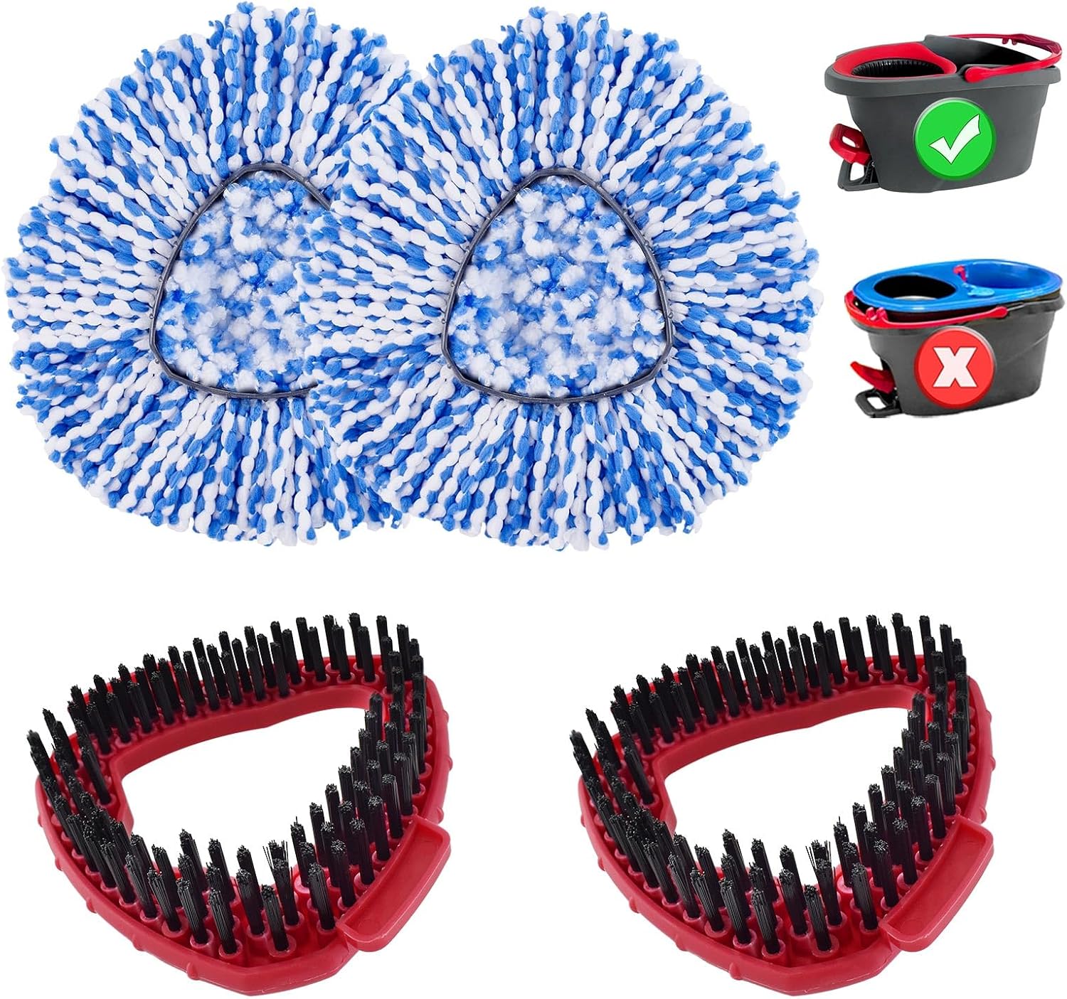 Hezane 2 Replacement Mop Heads for O-Cedar EasyWring