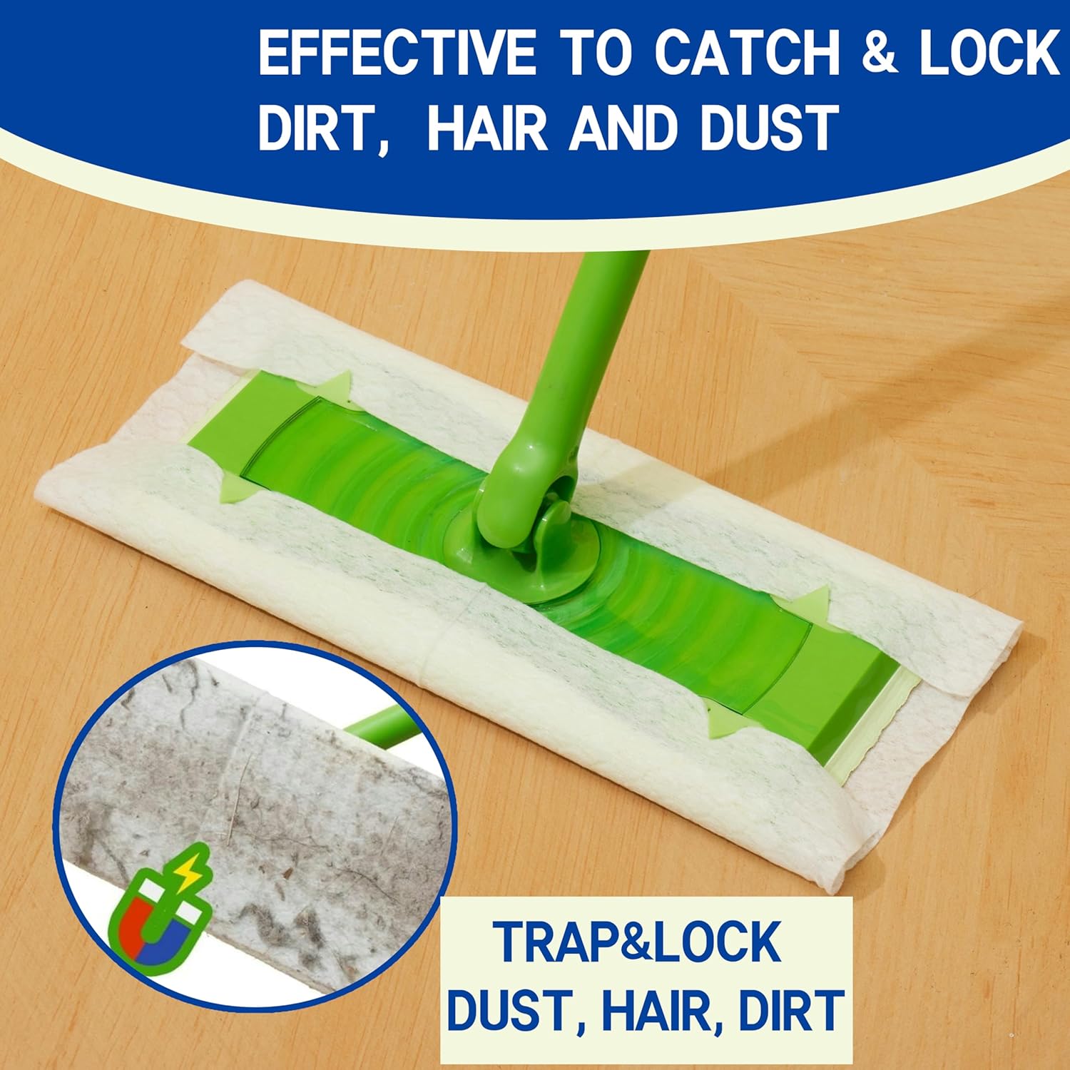 Peachicha Dry Sweeping Cloths Refills for Swiffer 80 Count Pack