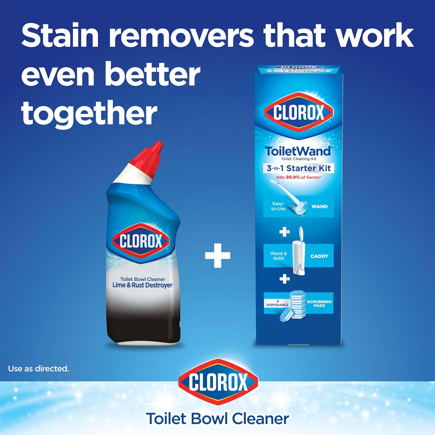 Clorox Toilet Bowl Cleaner Lime Rust Destroyer 24 Oz Pack of 2