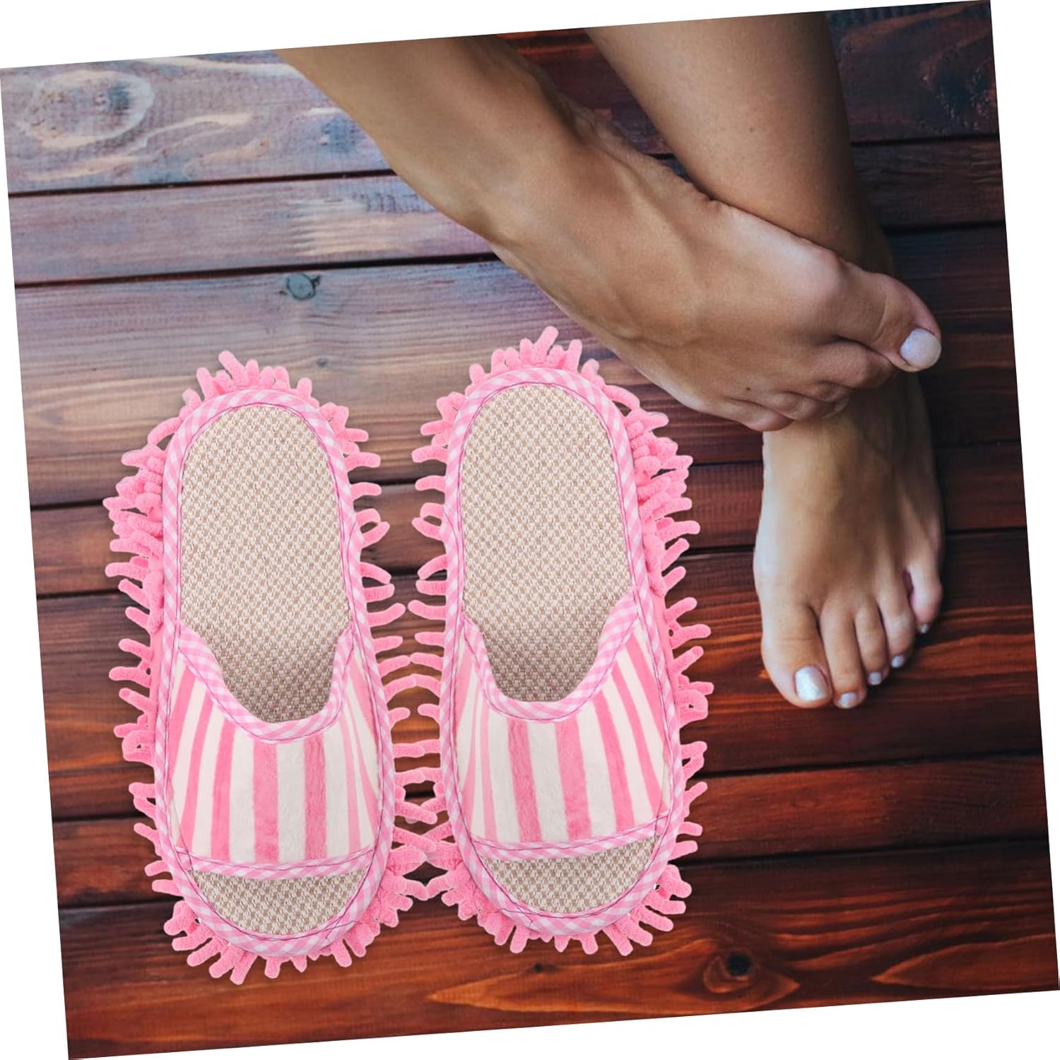 1 Pair Minkissy Mop Slippers for Women