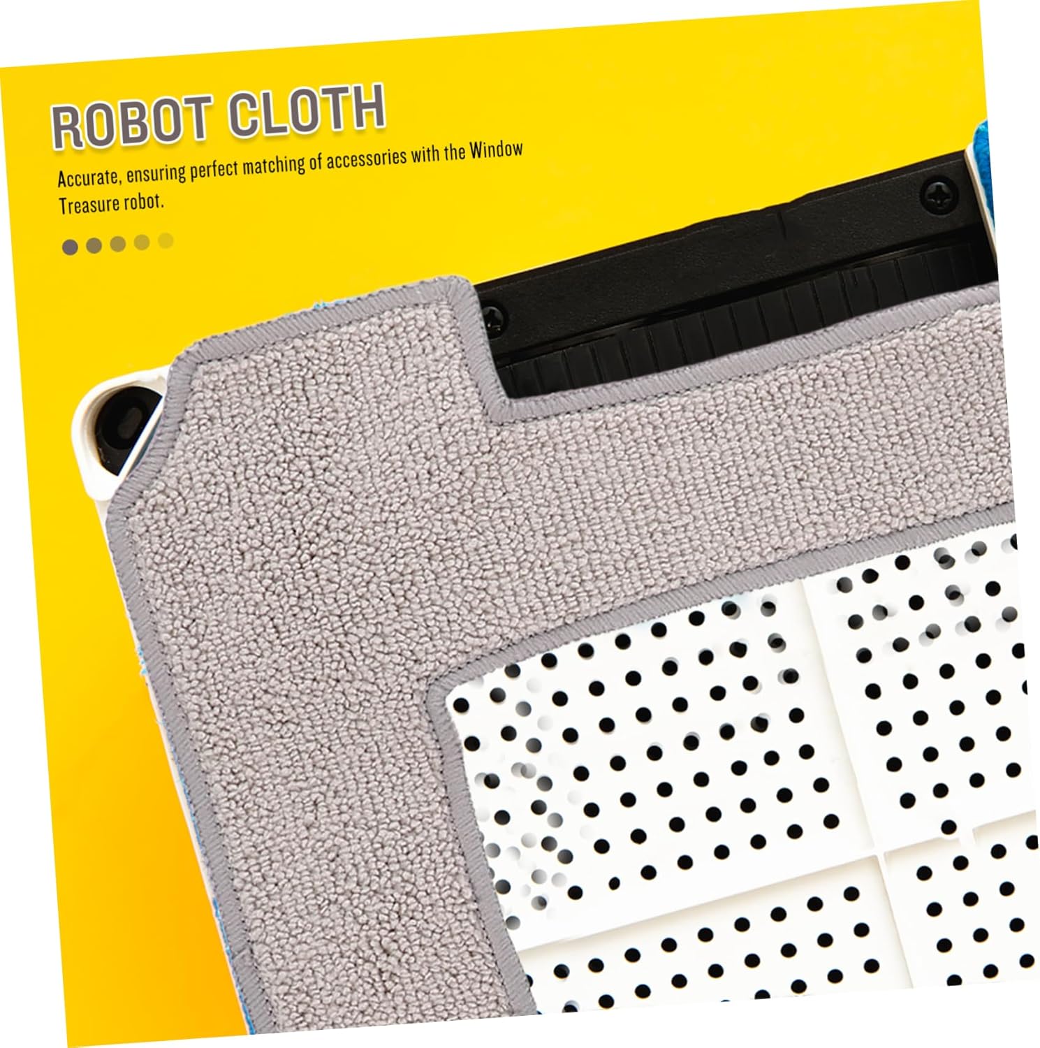 4Pcs Washable Window Mop Cloths for Robot and Home Use