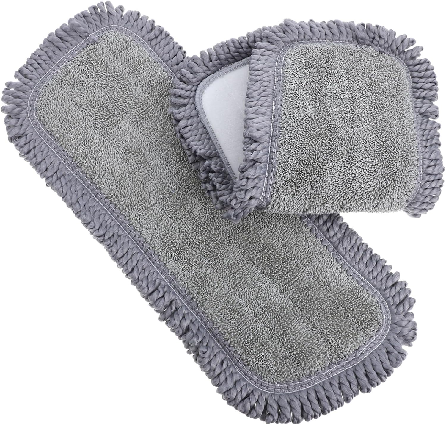 2pcs Microfiber Mop Pads Reusable for Floor Cleaning